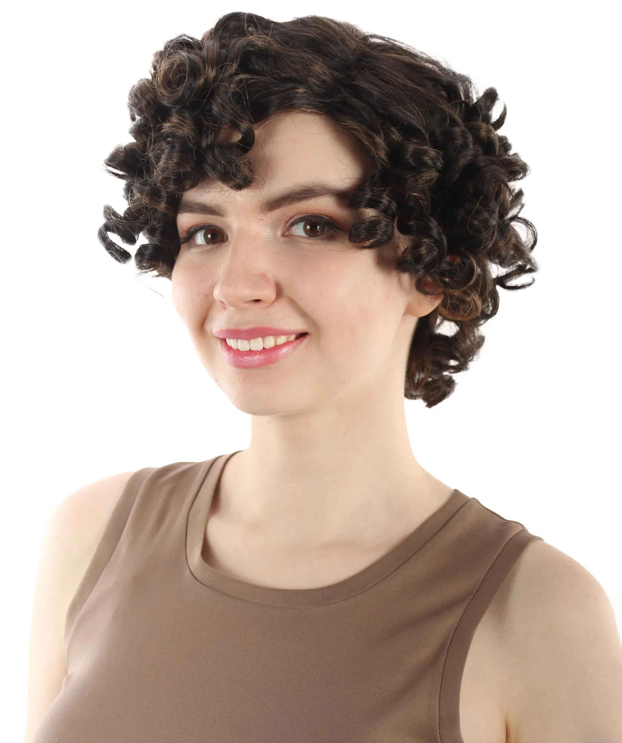 Doll Curly Womens Wig Collection | Character Cosplay Halloween Wig | Premium Breathable Capless Cap | HPO