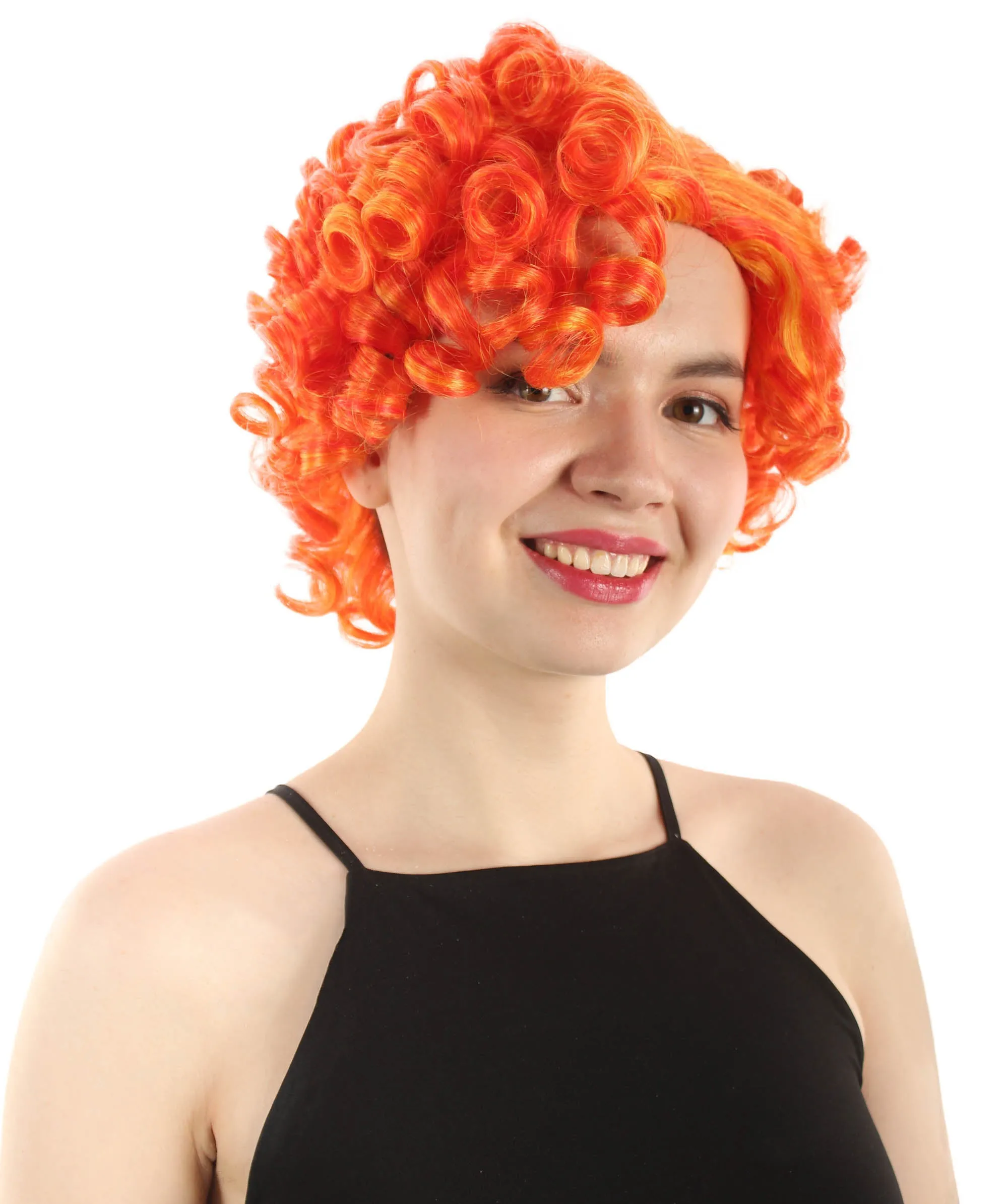 Doll Curly Womens Wig Collection | Character Cosplay Halloween Wig | Premium Breathable Capless Cap | HPO