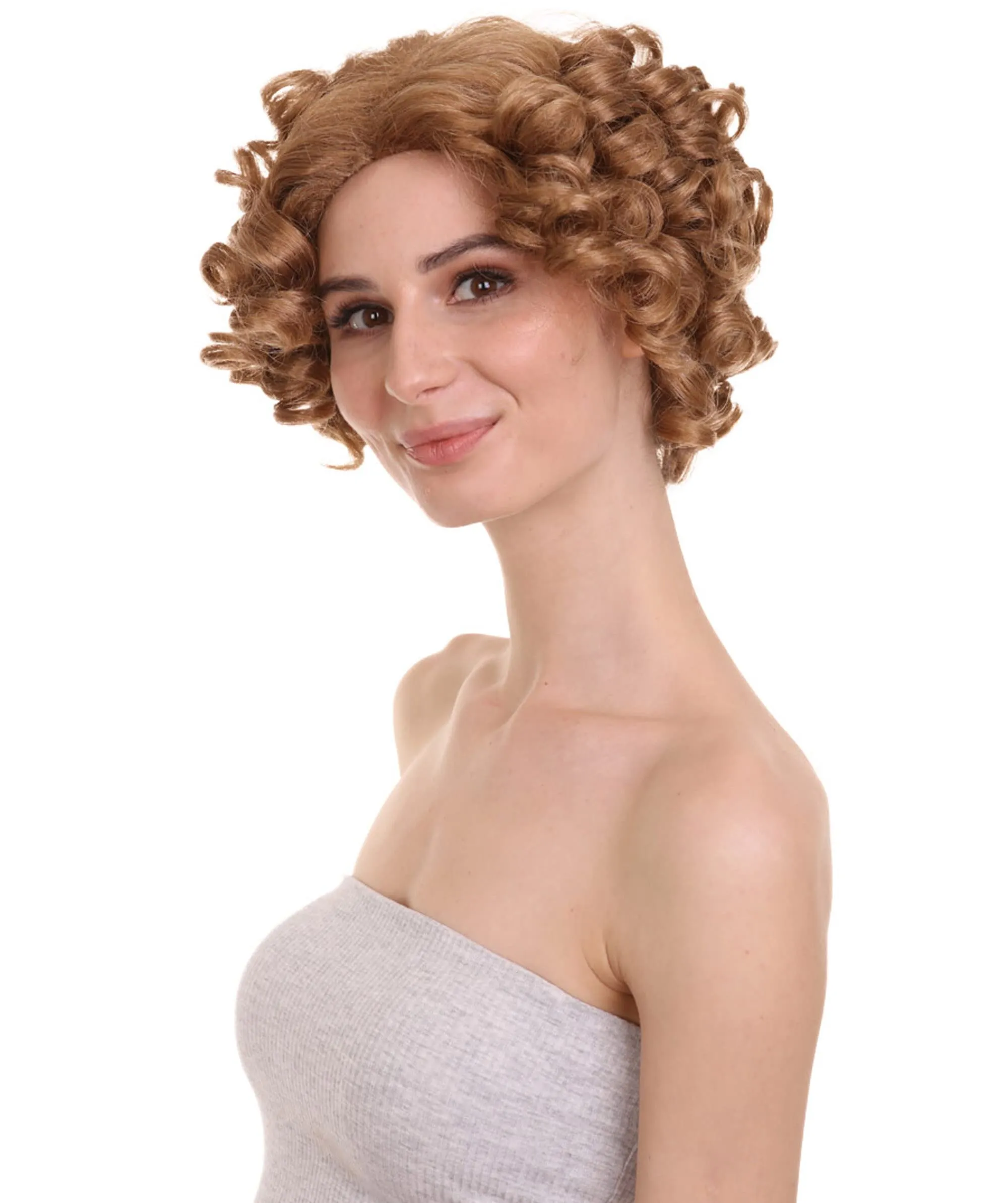 Doll Curly Womens Wig Collection | Character Cosplay Halloween Wig | Premium Breathable Capless Cap | HPO