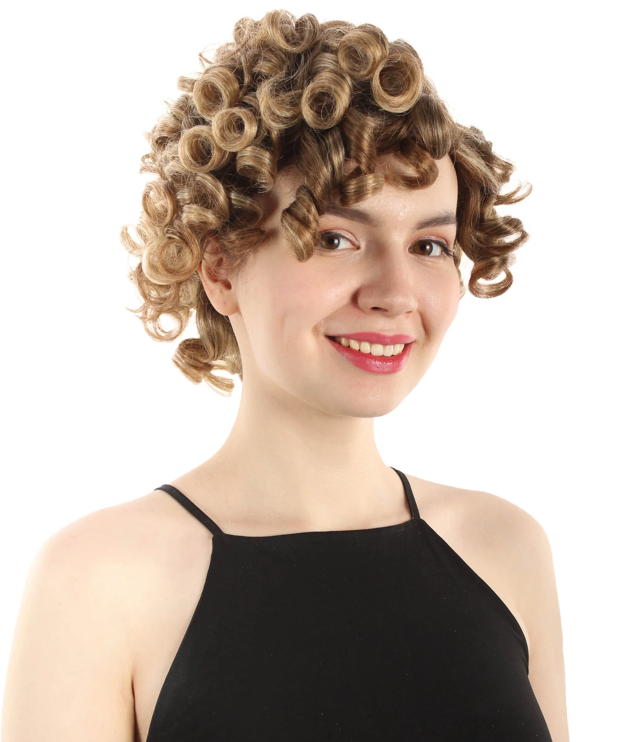 Doll Curly Womens Wig Collection | Character Cosplay Halloween Wig | Premium Breathable Capless Cap | HPO