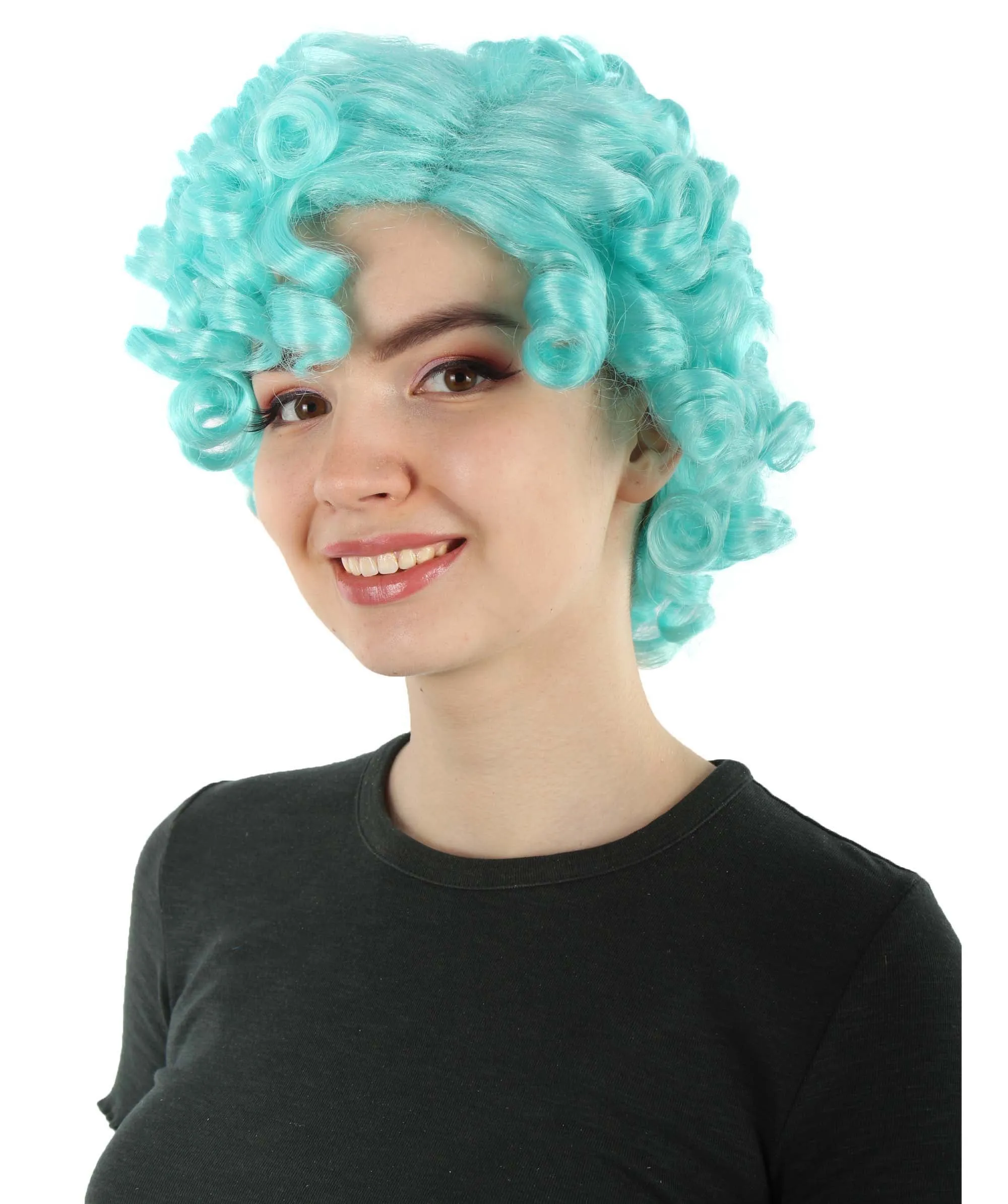 Doll Curly Womens Wig Collection | Character Cosplay Halloween Wig | Premium Breathable Capless Cap | HPO