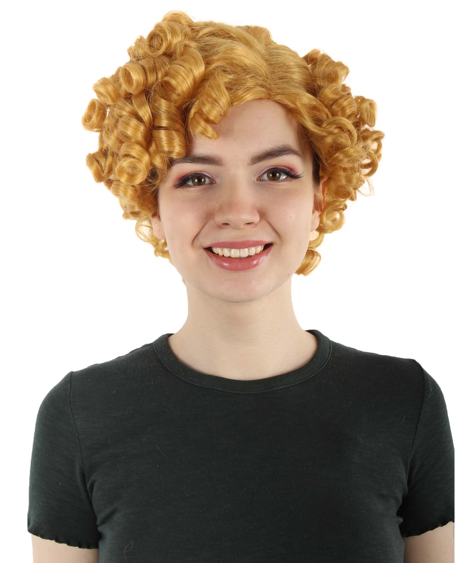 Doll Curly Womens Wig Collection | Character Cosplay Halloween Wig | Premium Breathable Capless Cap | HPO