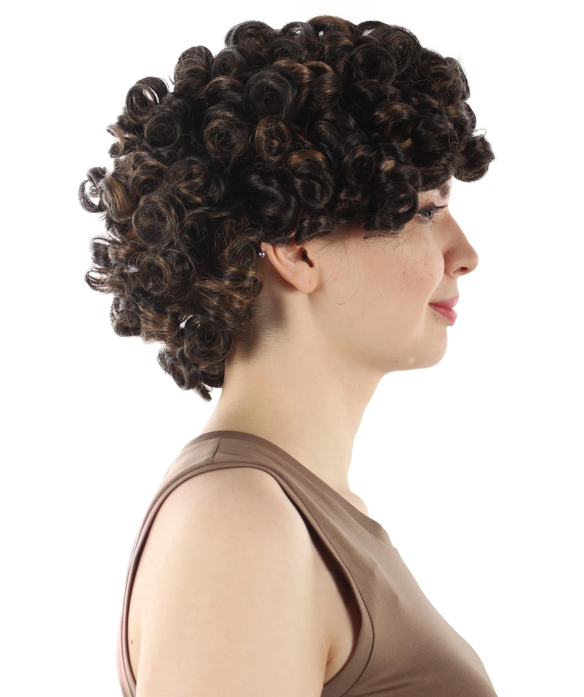 Doll Curly Womens Wig Collection | Character Cosplay Halloween Wig | Premium Breathable Capless Cap | HPO
