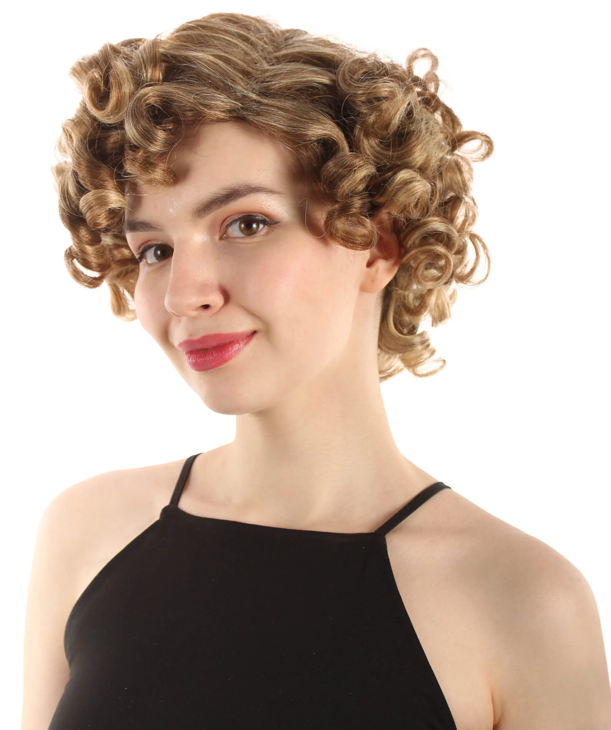Doll Curly Womens Wig Collection | Character Cosplay Halloween Wig | Premium Breathable Capless Cap | HPO