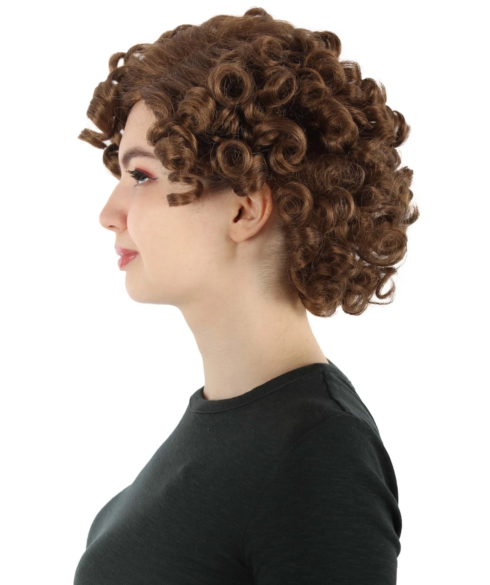 Doll Curly Womens Wig Collection | Character Cosplay Halloween Wig | Premium Breathable Capless Cap | HPO