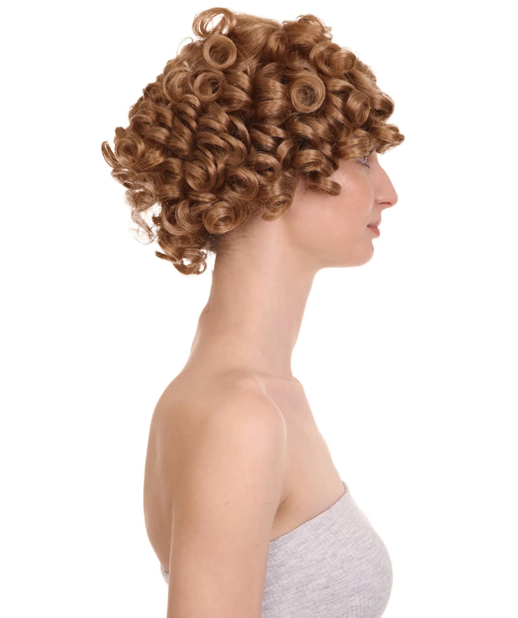 Doll Curly Womens Wig Collection | Character Cosplay Halloween Wig | Premium Breathable Capless Cap | HPO