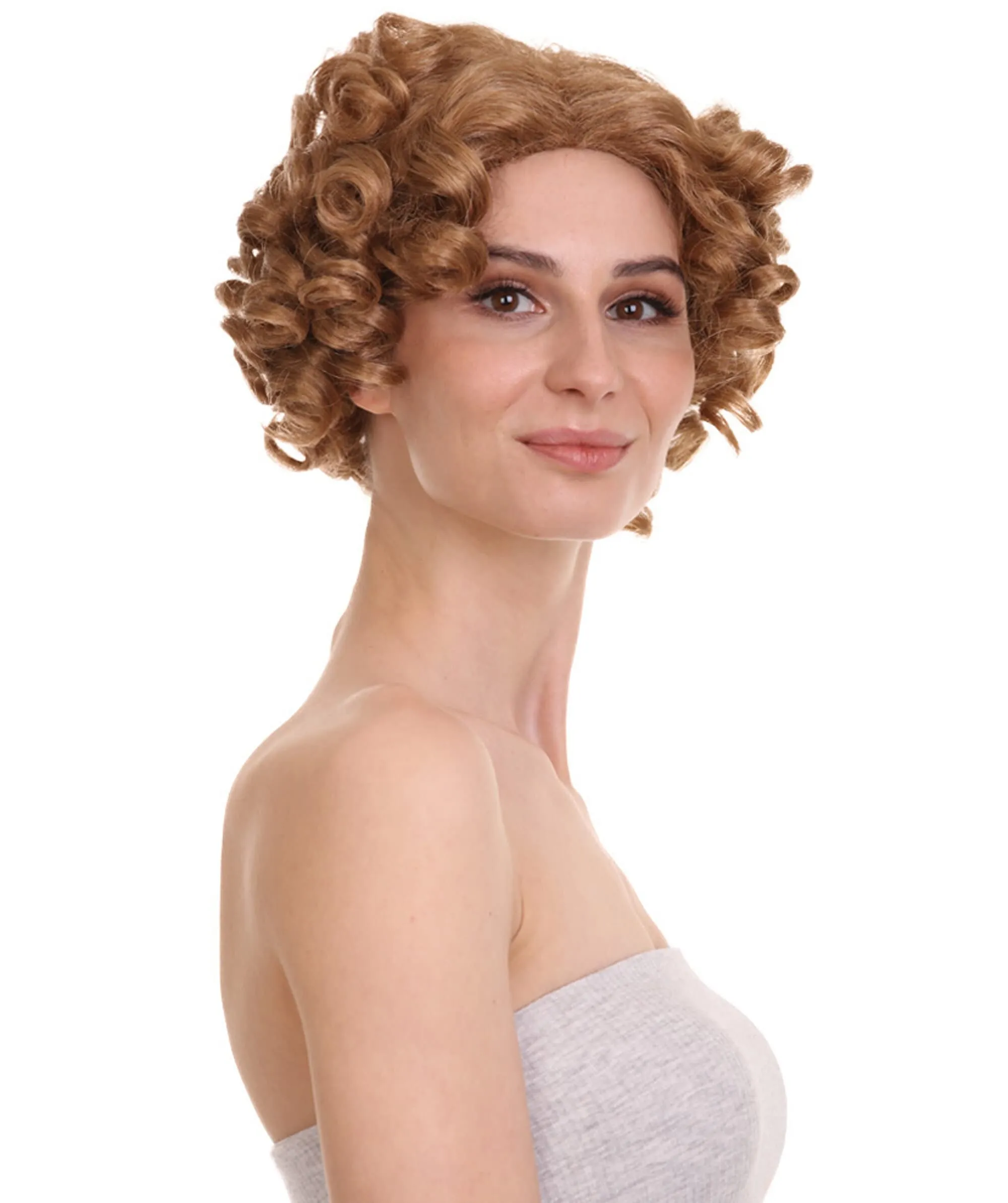Doll Curly Womens Wig Collection | Character Cosplay Halloween Wig | Premium Breathable Capless Cap | HPO