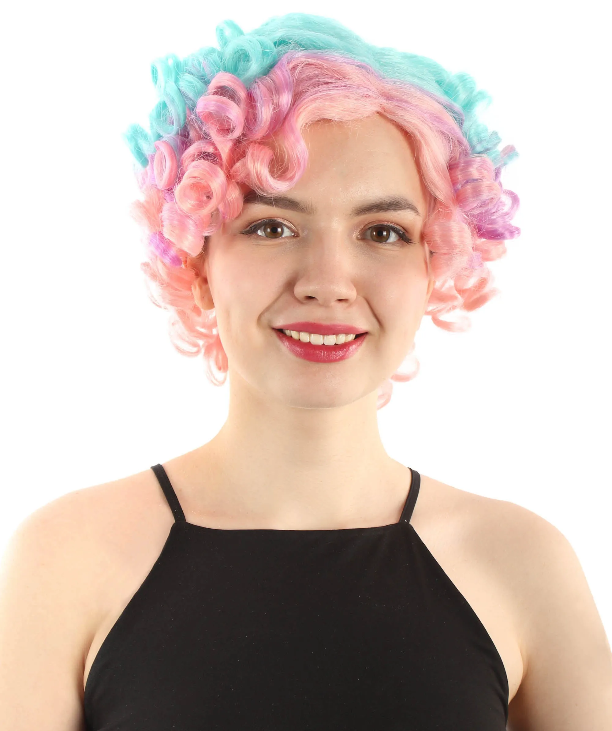 Doll Curly Womens Wig Collection | Character Cosplay Halloween Wig | Premium Breathable Capless Cap | HPO