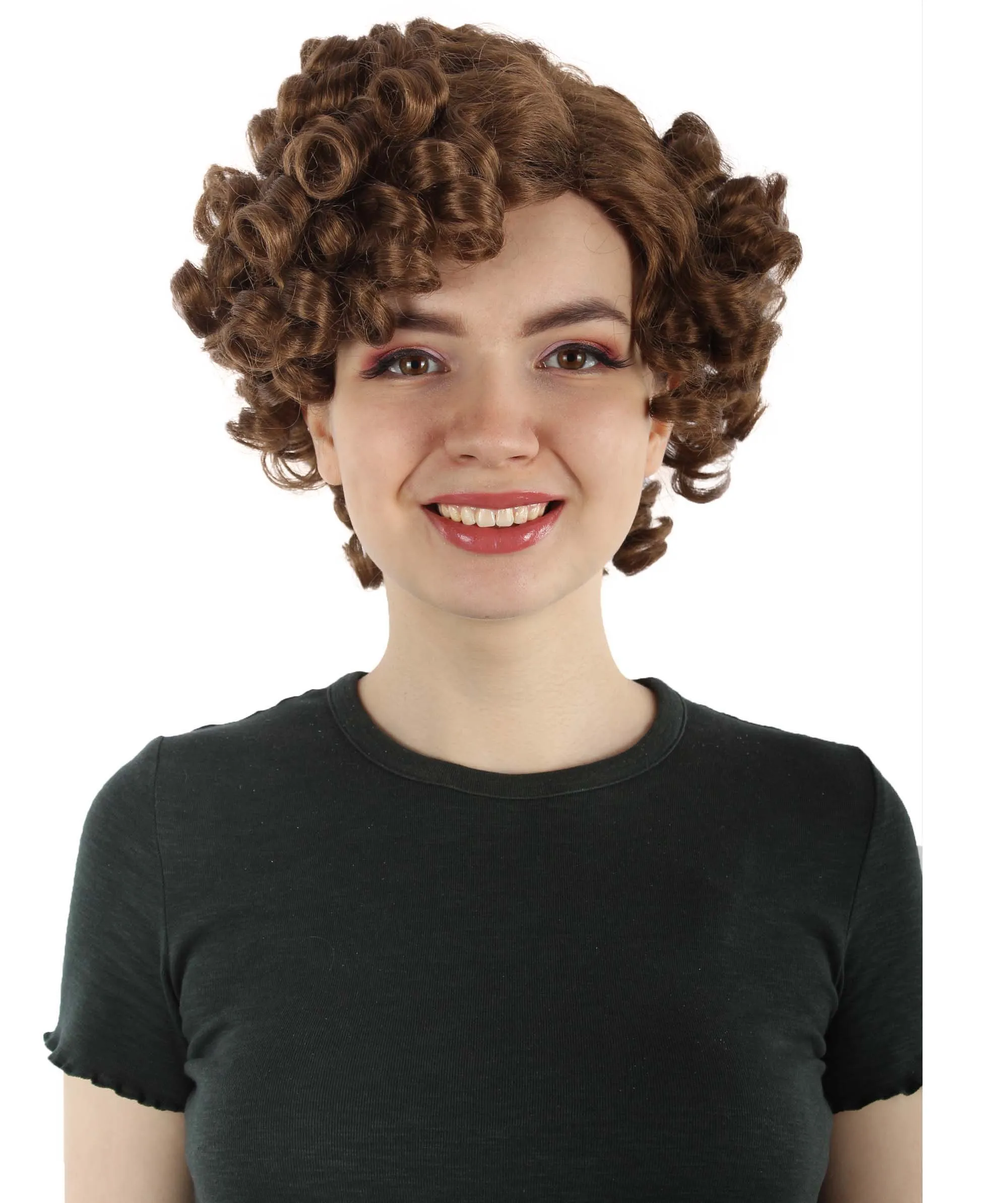 Doll Curly Womens Wig Collection | Character Cosplay Halloween Wig | Premium Breathable Capless Cap | HPO
