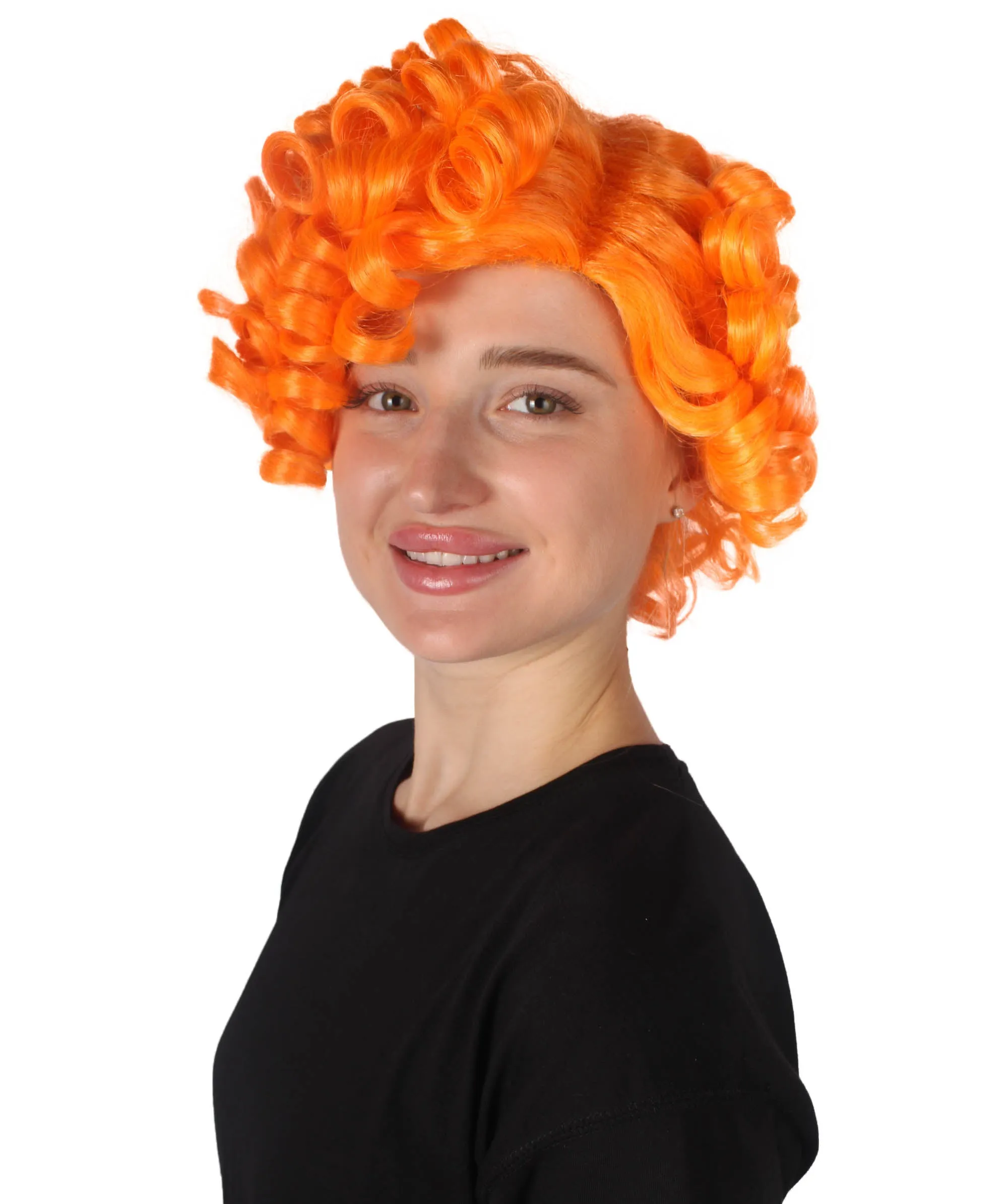 Doll Curly Womens Wig Collection | Character Cosplay Halloween Wig | Premium Breathable Capless Cap | HPO