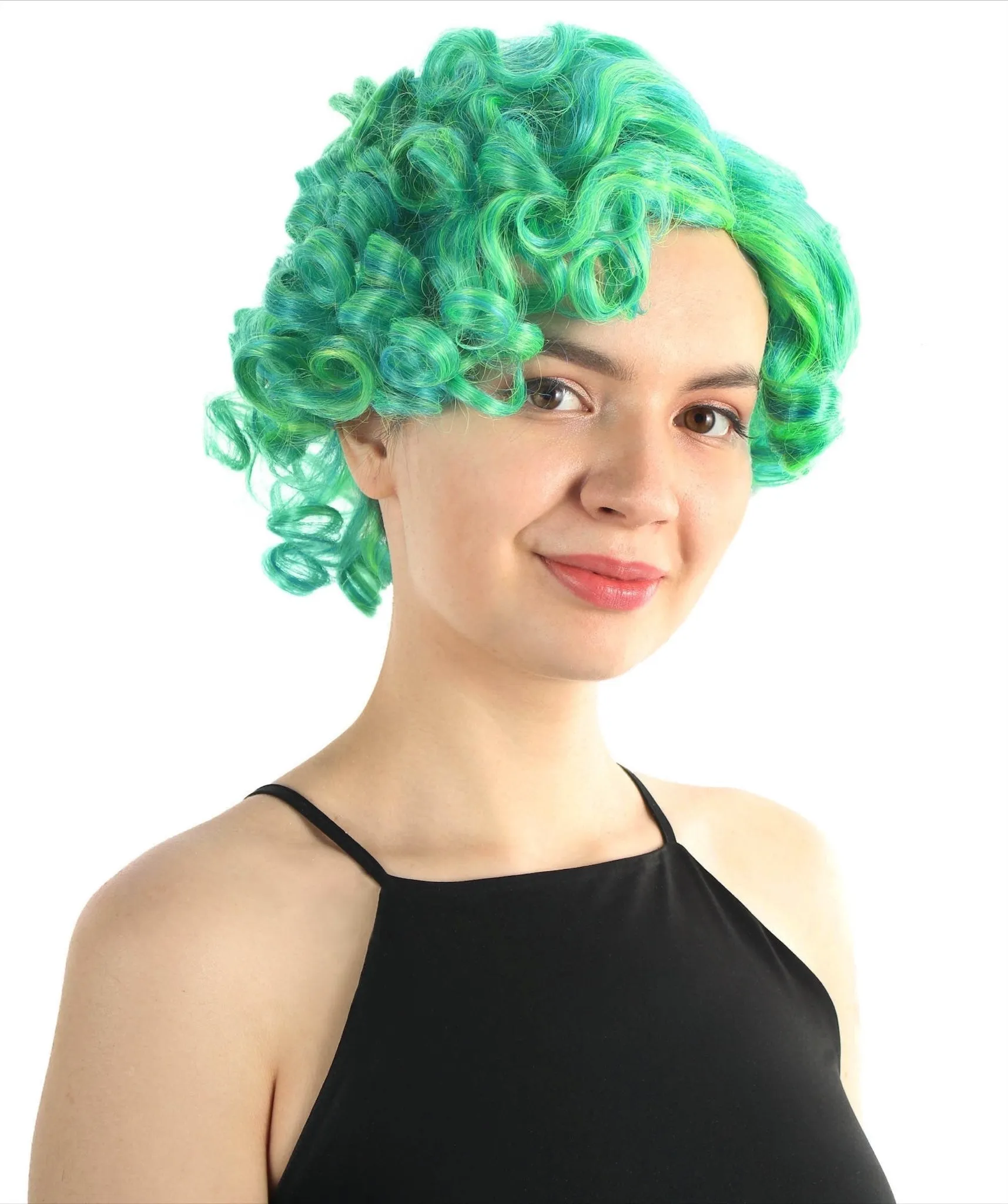 Doll Curly Womens Wig Collection | Character Cosplay Halloween Wig | Premium Breathable Capless Cap | HPO