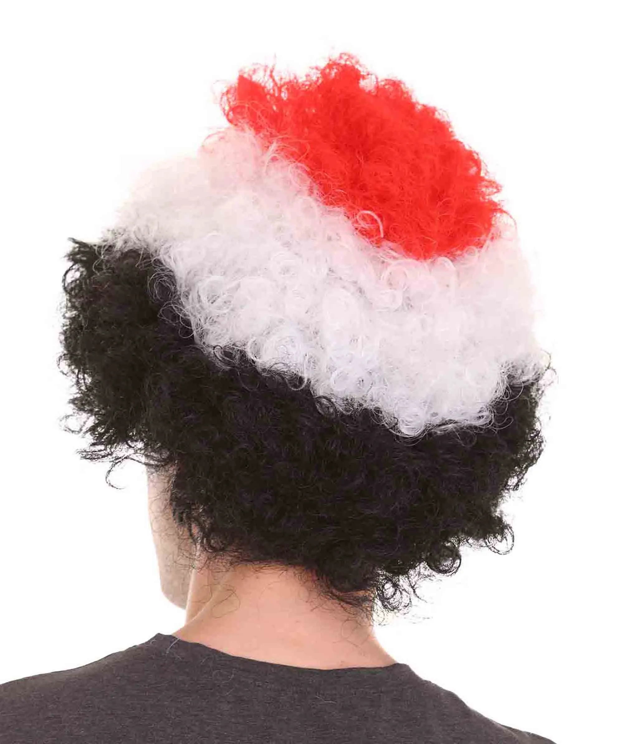 Egypt Flag Sport Afro Wig | Red White Black Wig