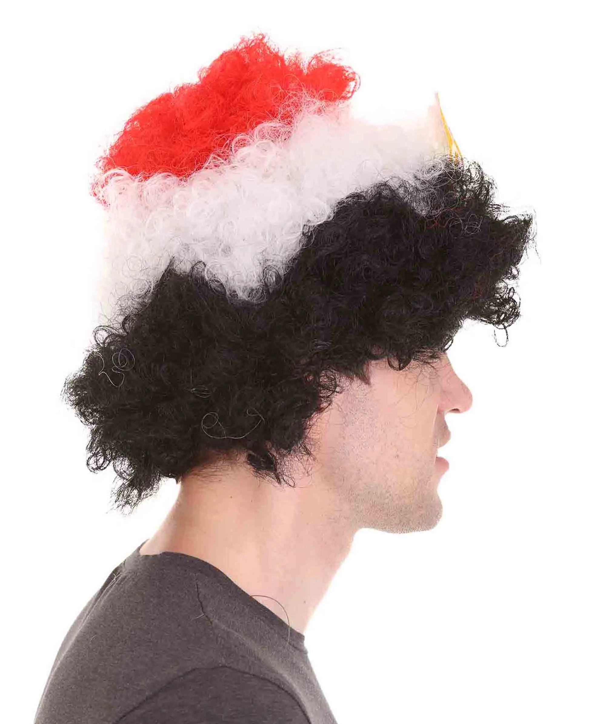 Egypt Flag Sport Afro Wig | Red White Black Wig