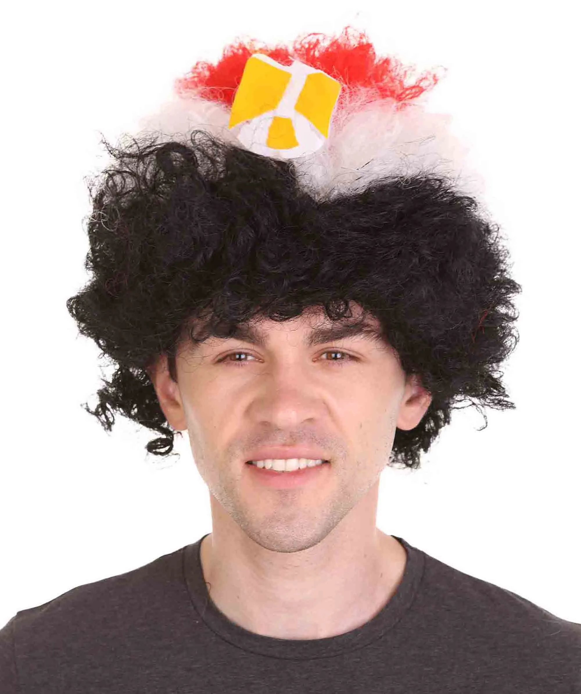 Egypt Flag Sport Afro Wig | Red White Black Wig