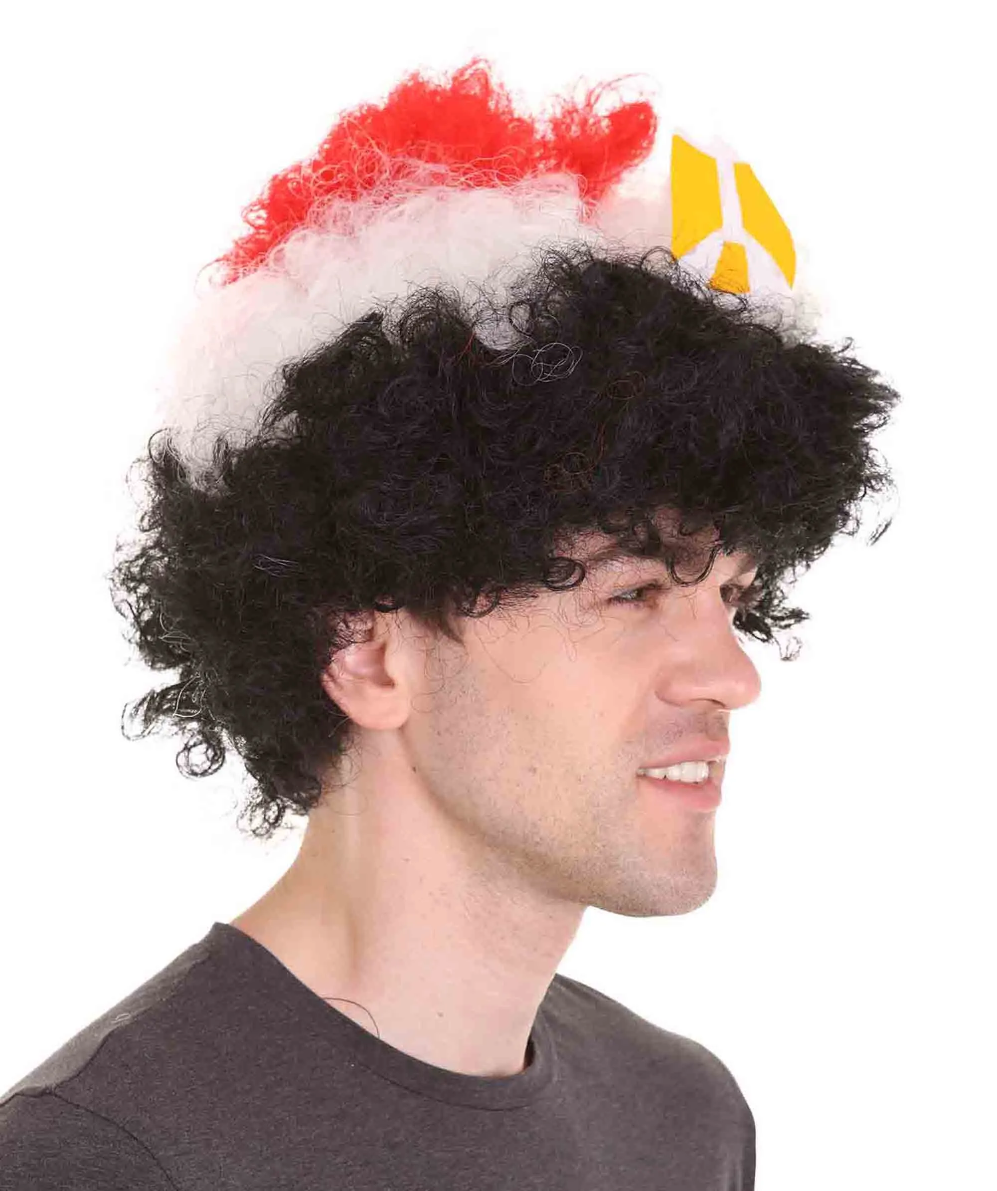 Egypt Flag Sport Afro Wig | Red White Black Wig