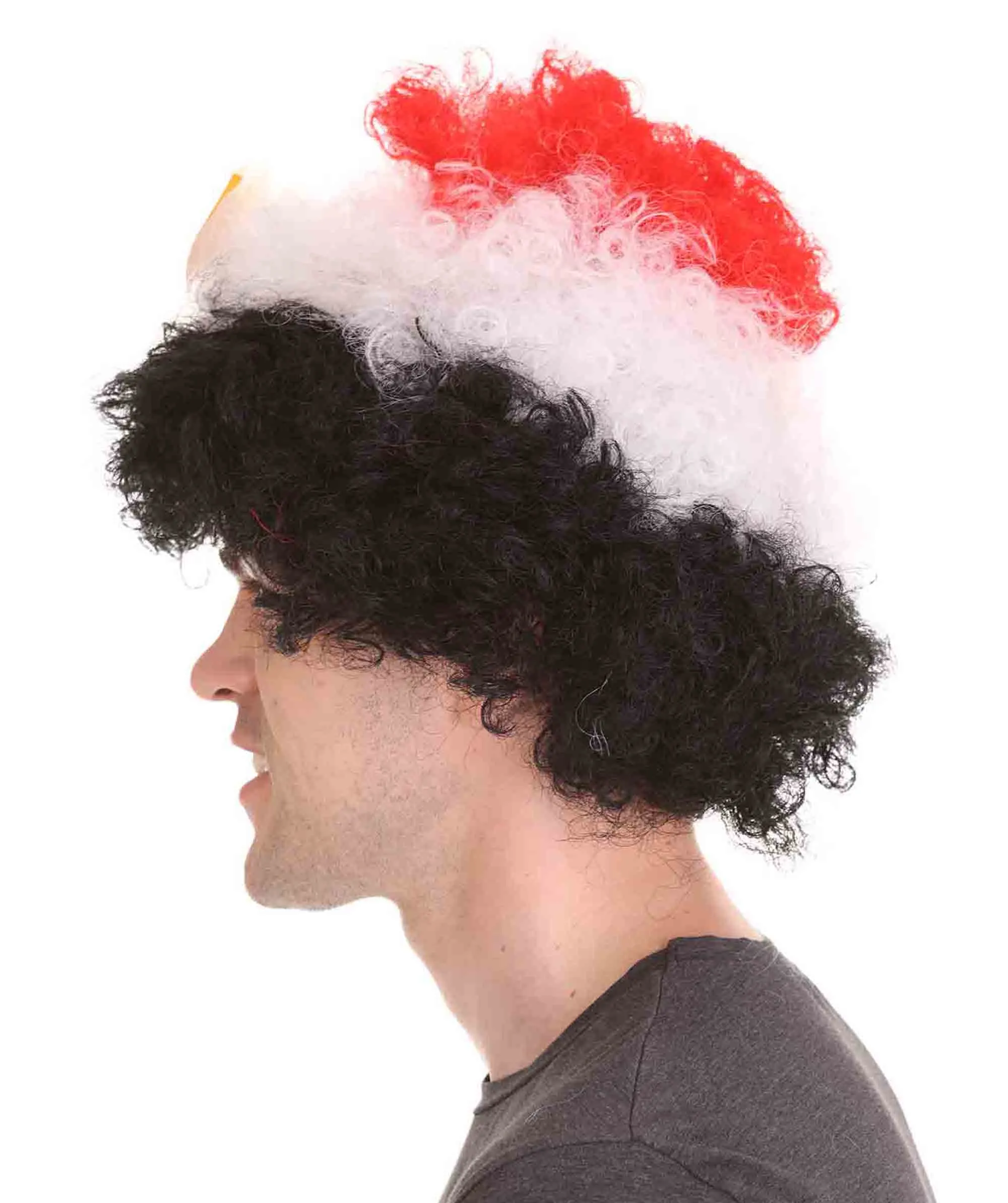 Egypt Flag Sport Afro Wig | Red White Black Wig