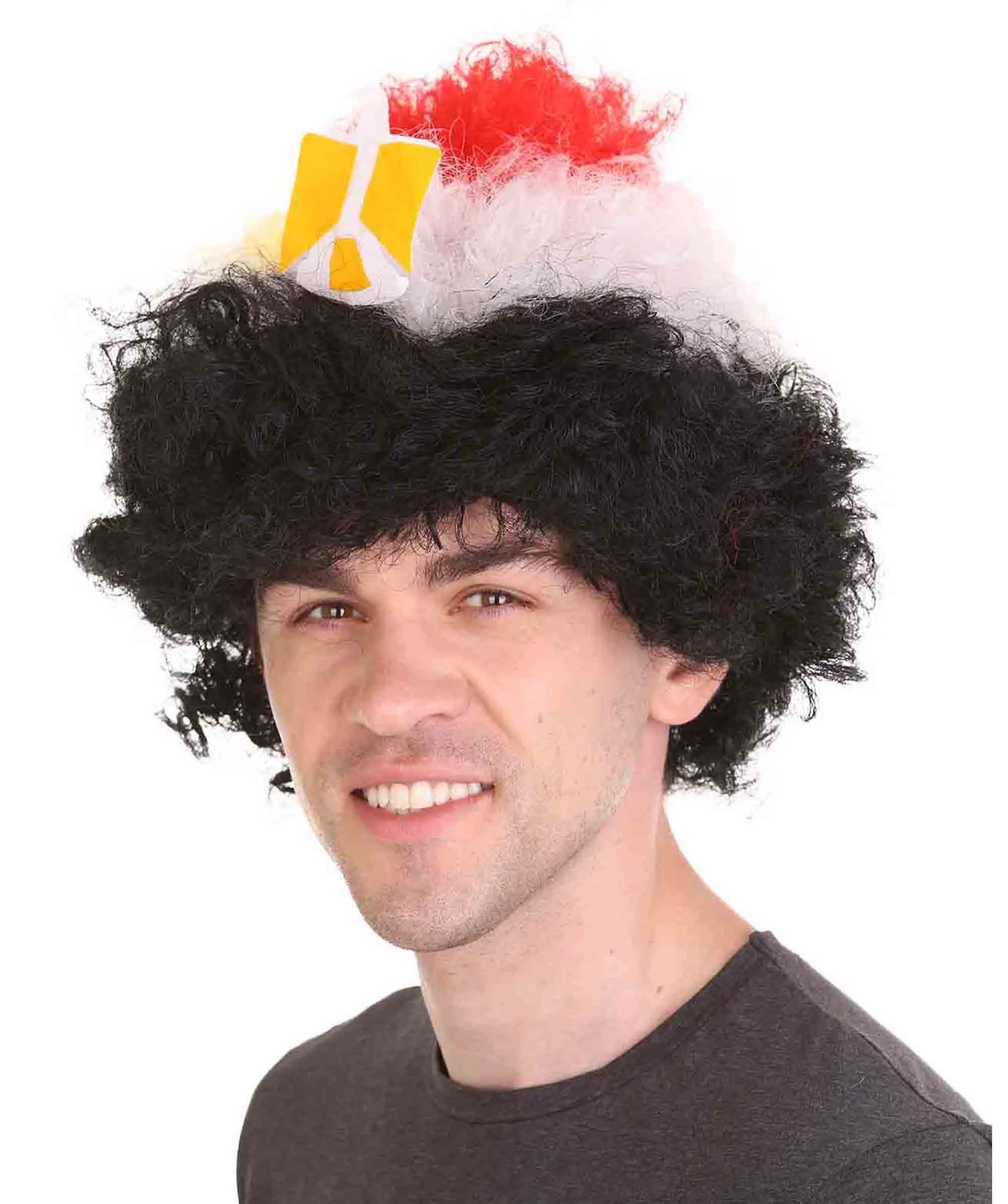 Egypt Flag Sport Afro Wig | Red White Black Wig