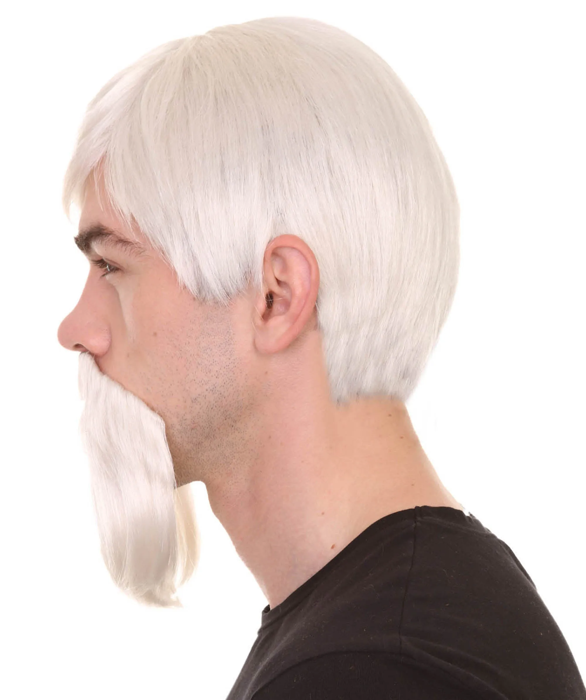 Fastfood Mens Wig And Moustache | Cosplay Halloween Wig | Premium Breathable Capless Cap