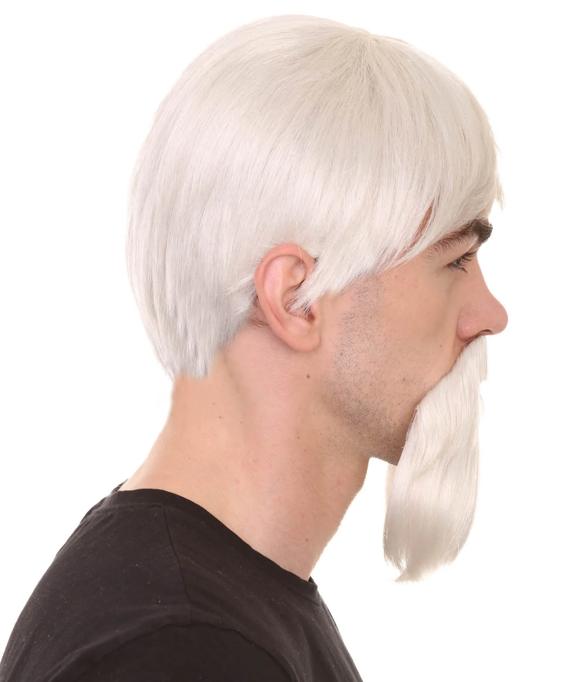 Fastfood Mens Wig And Moustache | Cosplay Halloween Wig | Premium Breathable Capless Cap