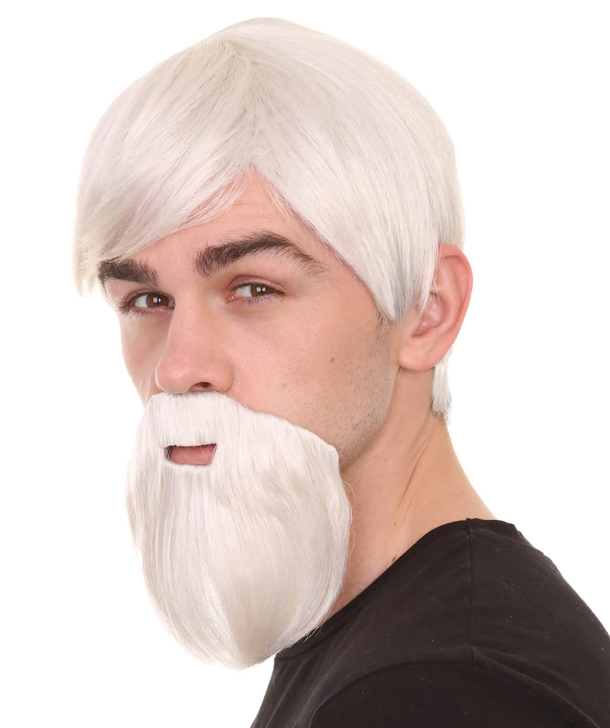 Fastfood Mens Wig And Moustache | Cosplay Halloween Wig | Premium Breathable Capless Cap