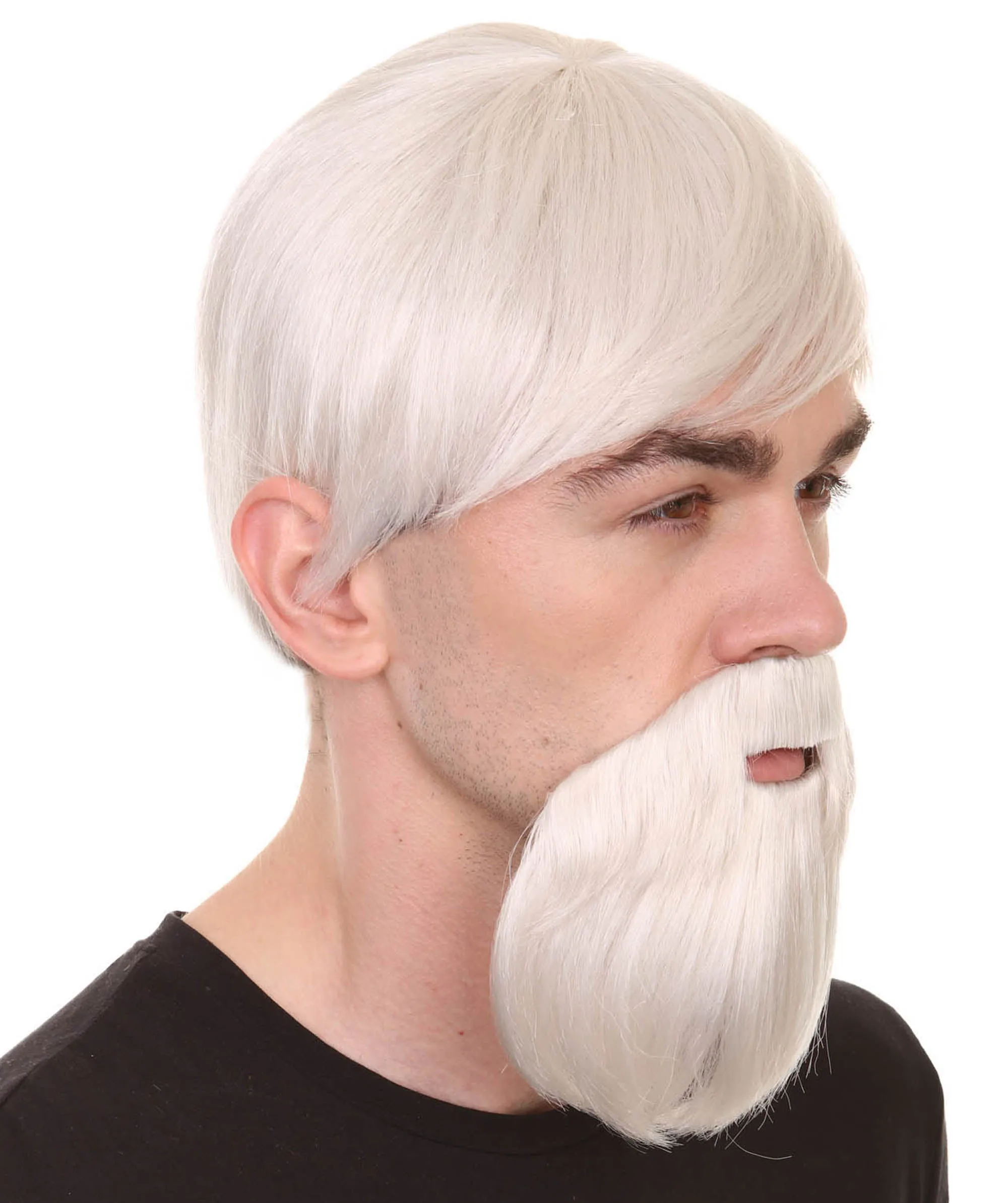 Fastfood Mens Wig And Moustache | Cosplay Halloween Wig | Premium Breathable Capless Cap