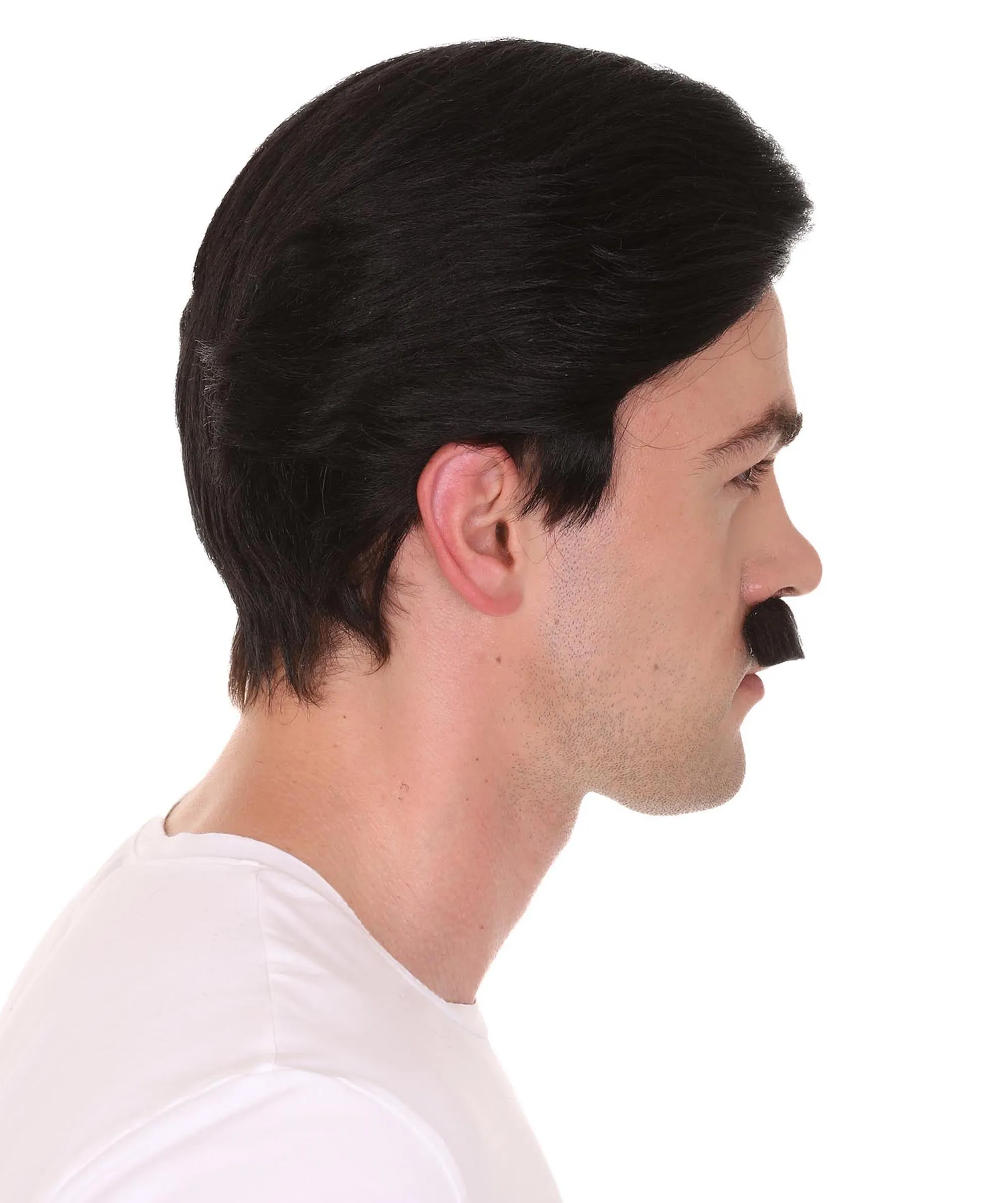 Father Wig and Moustache Set | Mens Cosplay Halloween Wig | Premium Breathable Capless Cap