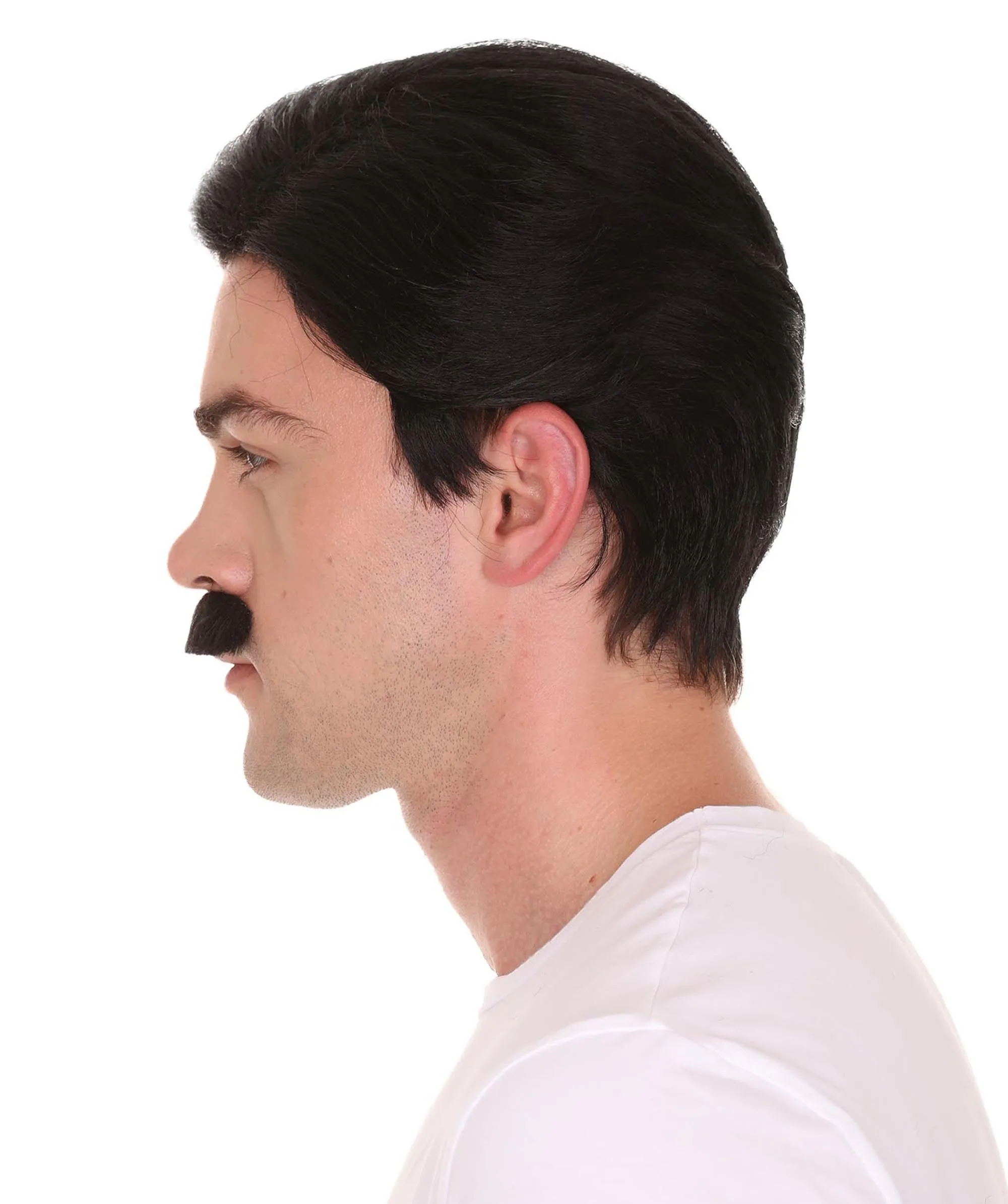 Father Wig and Moustache Set | Mens Cosplay Halloween Wig | Premium Breathable Capless Cap