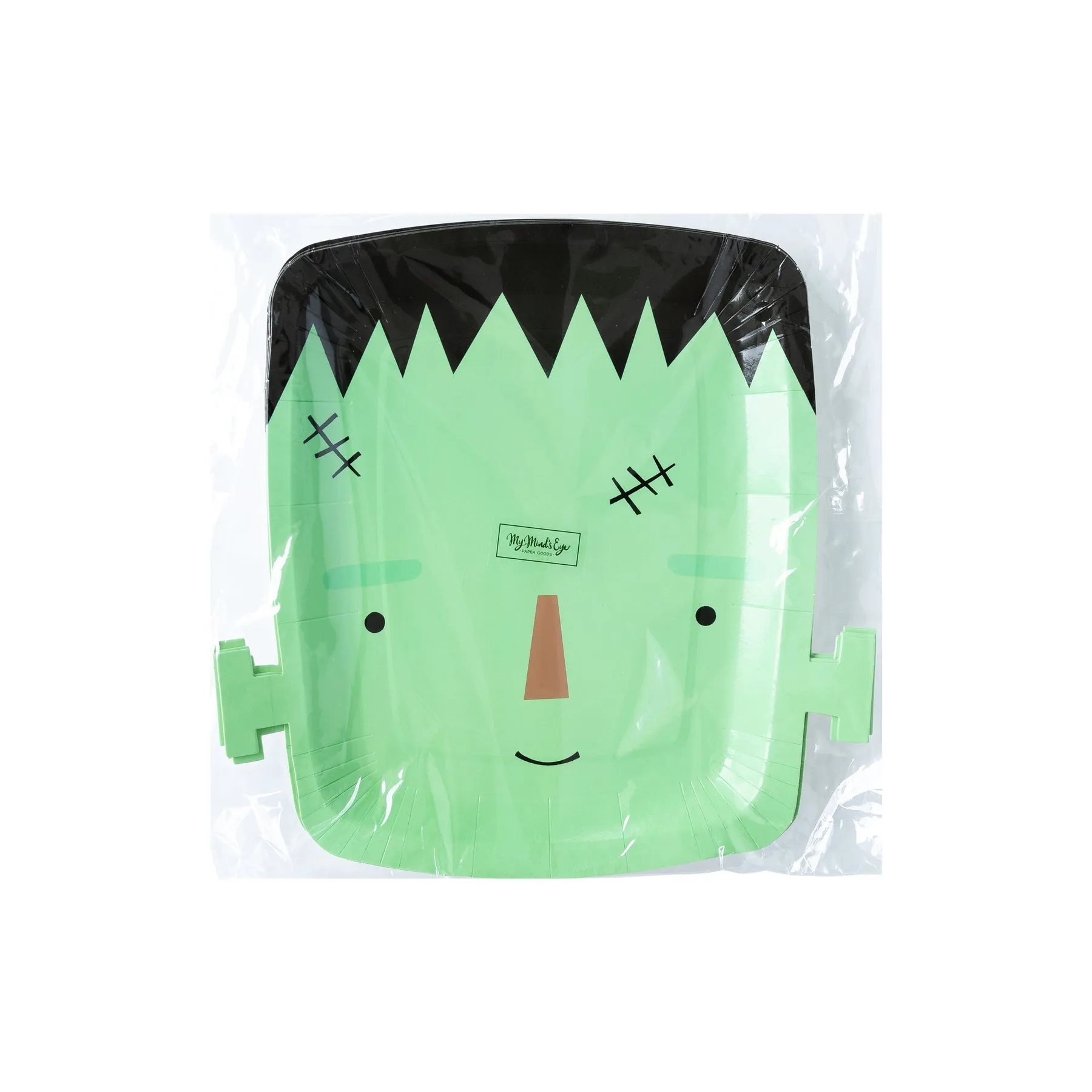 Frank and Mummy Frankenstein Shaped Paper Plates