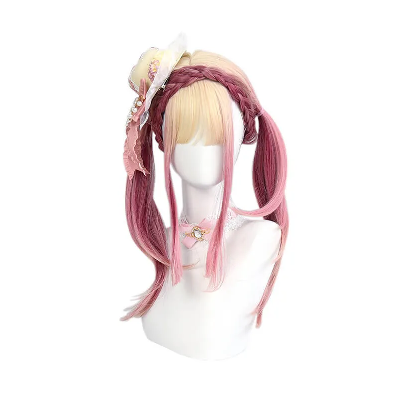 Girly Pink Gradient Hair Wig