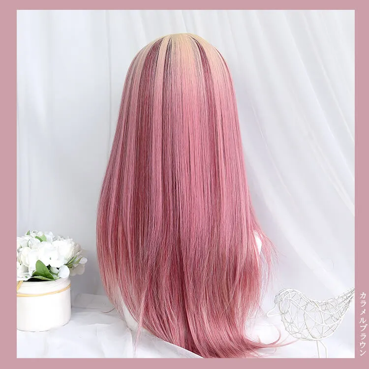 Girly Pink Gradient Hair Wig
