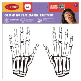 Glow in the Dark Tattoo - Skeleton Hands