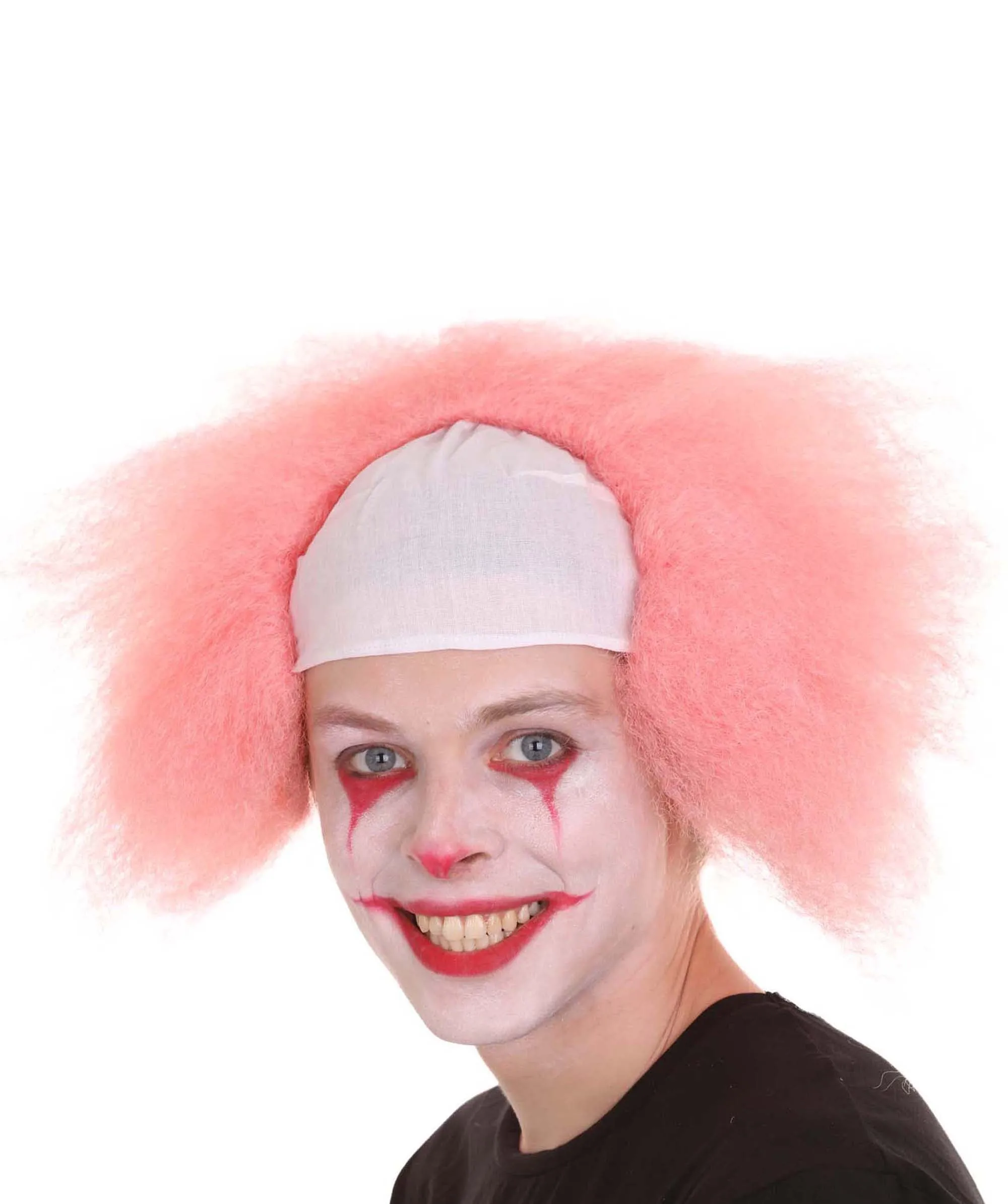 Half Bald Head Men Curly Wig