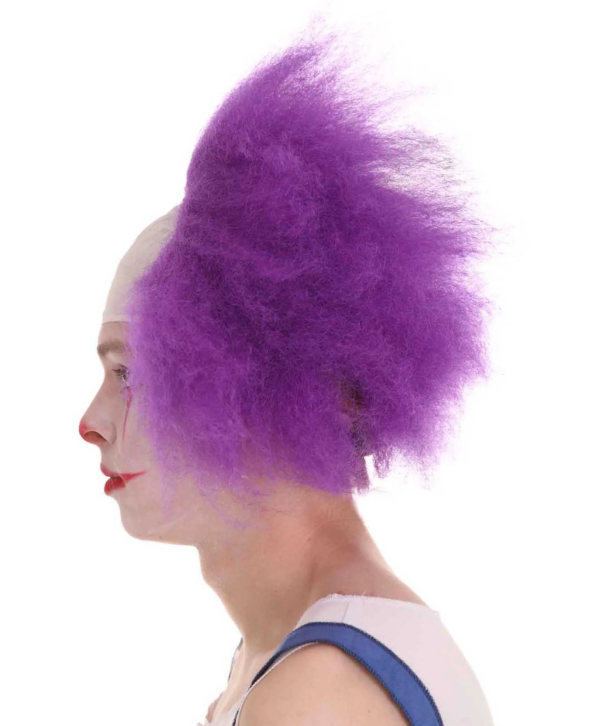 Half Bald Head Men Curly Wig