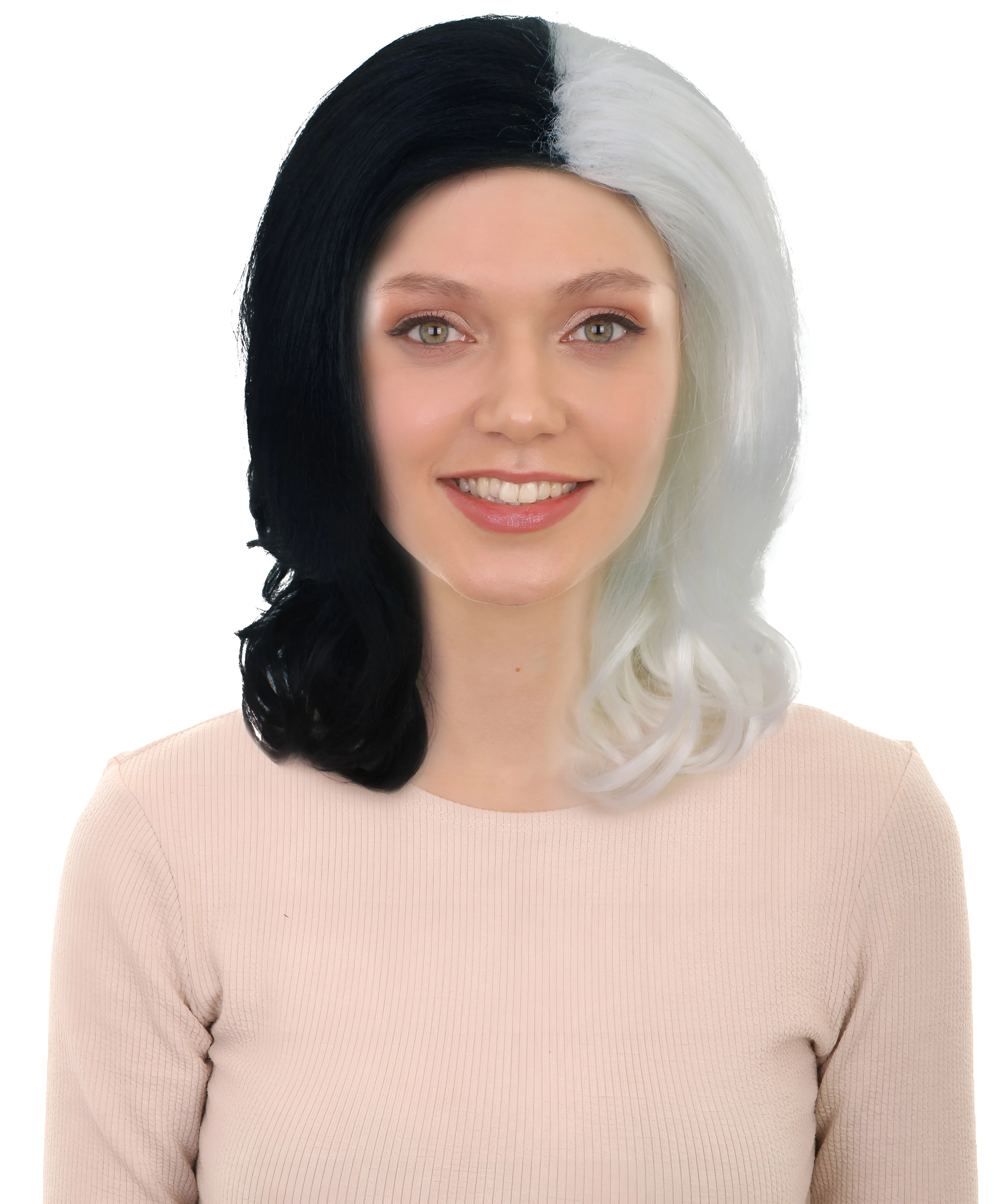 HPO Adult American Female Leader Wig | Multiple Color Layered Blowout Style | Flame Retardant Synthetic Fiber