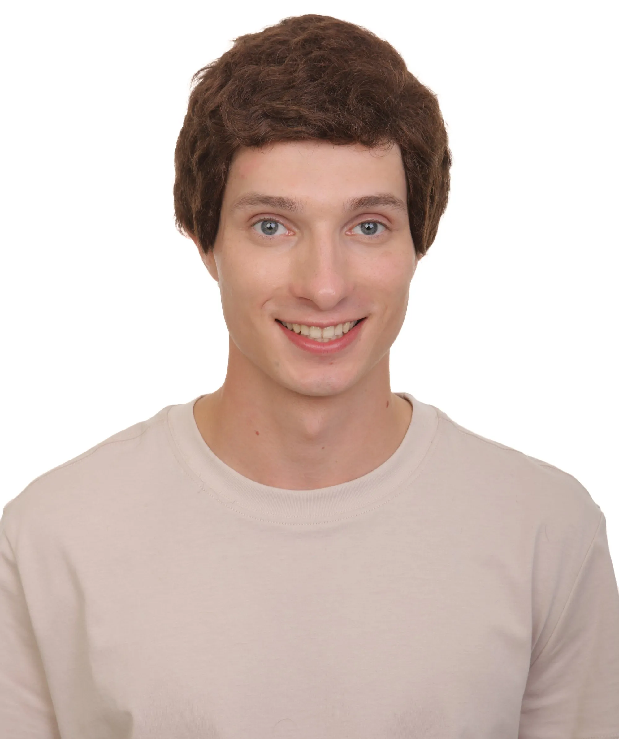 HPO Adult Men’s 60s Sitcom Captain Nelson Tony Brown Short Suave Wig