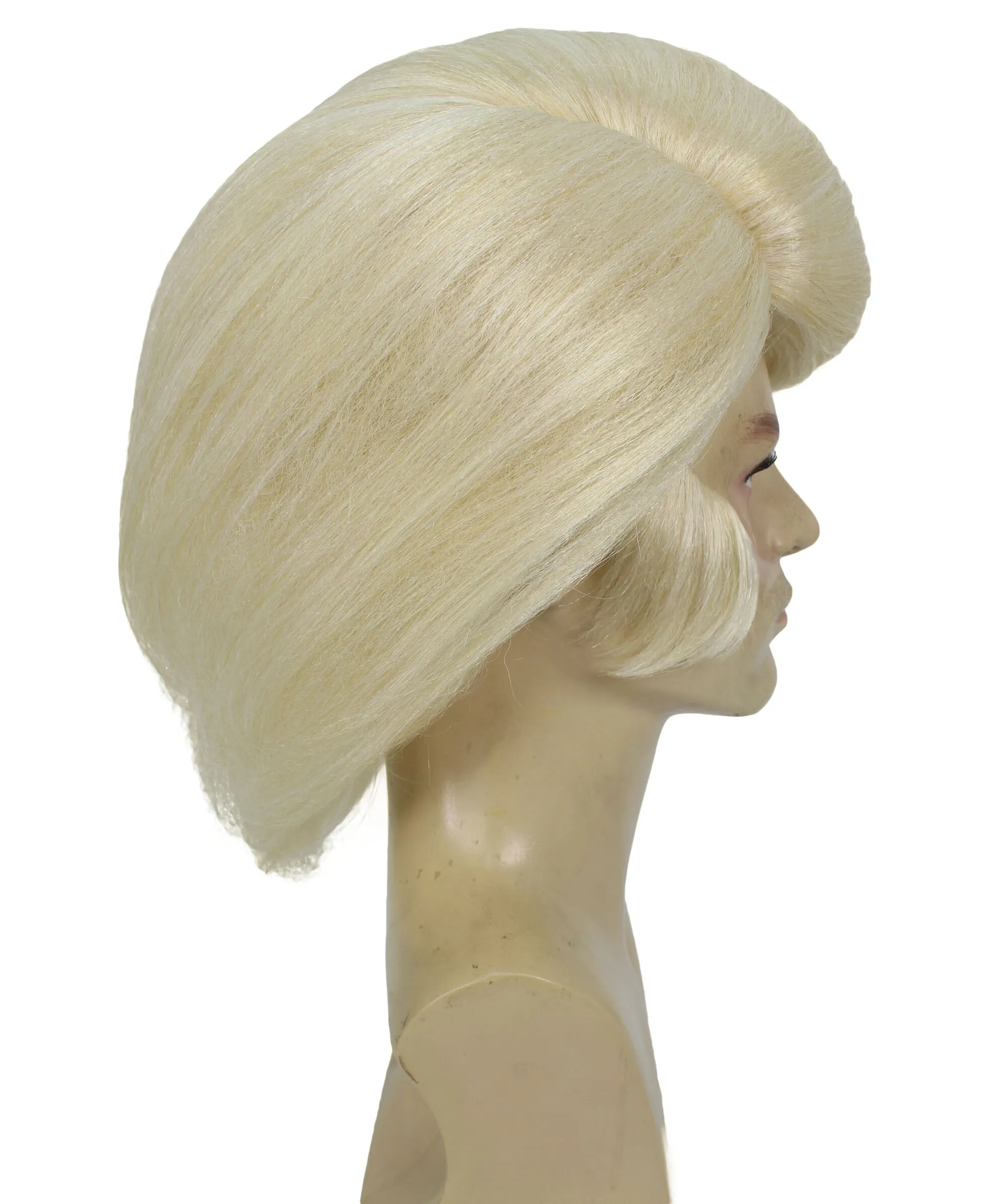 HPO Adult Men's Animated Movie Villain Blonde Puffy Wig | Best for Halloween | Flame-retardant Synthetic Fiber