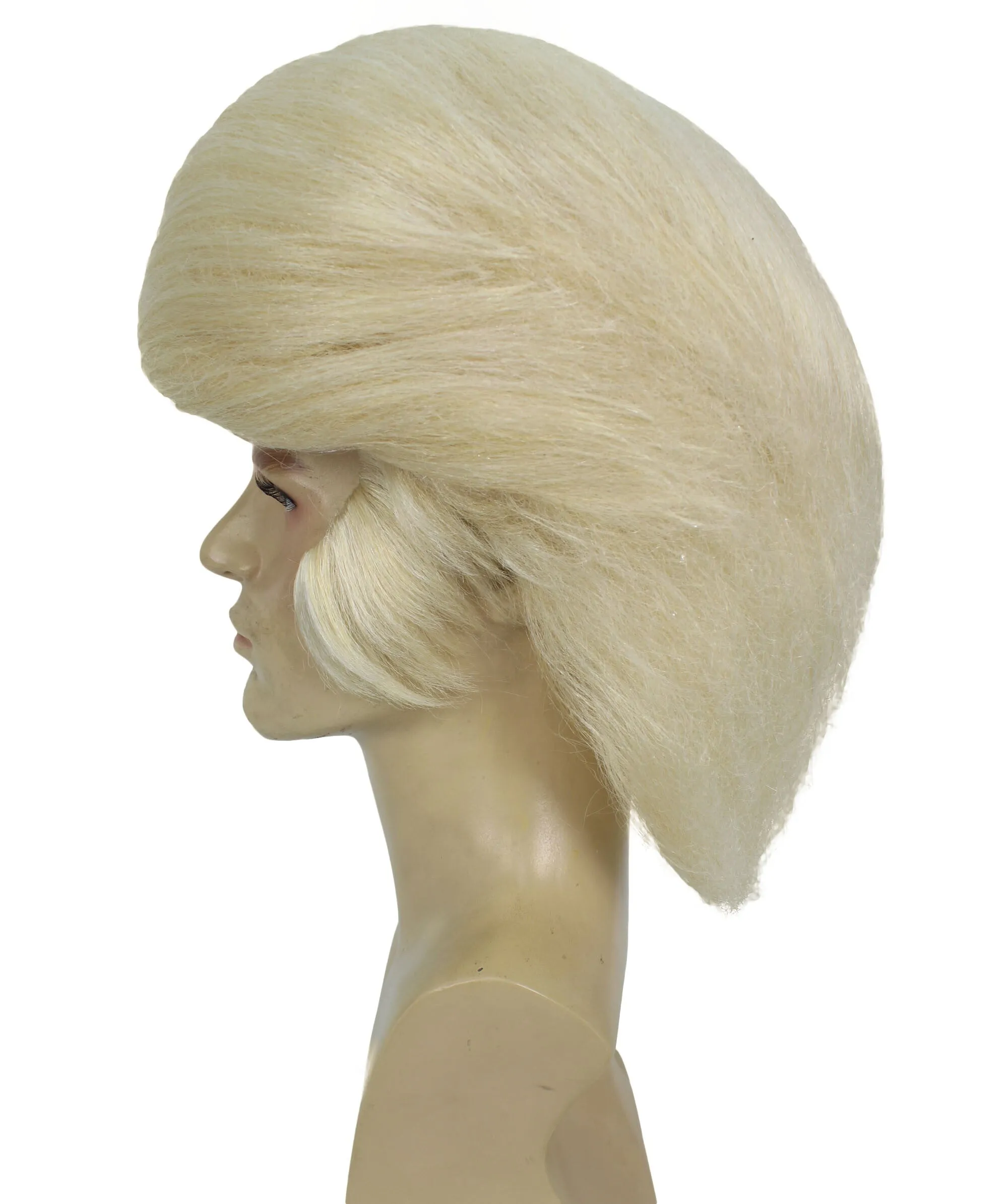 HPO Adult Men's Animated Movie Villain Blonde Puffy Wig | Best for Halloween | Flame-retardant Synthetic Fiber