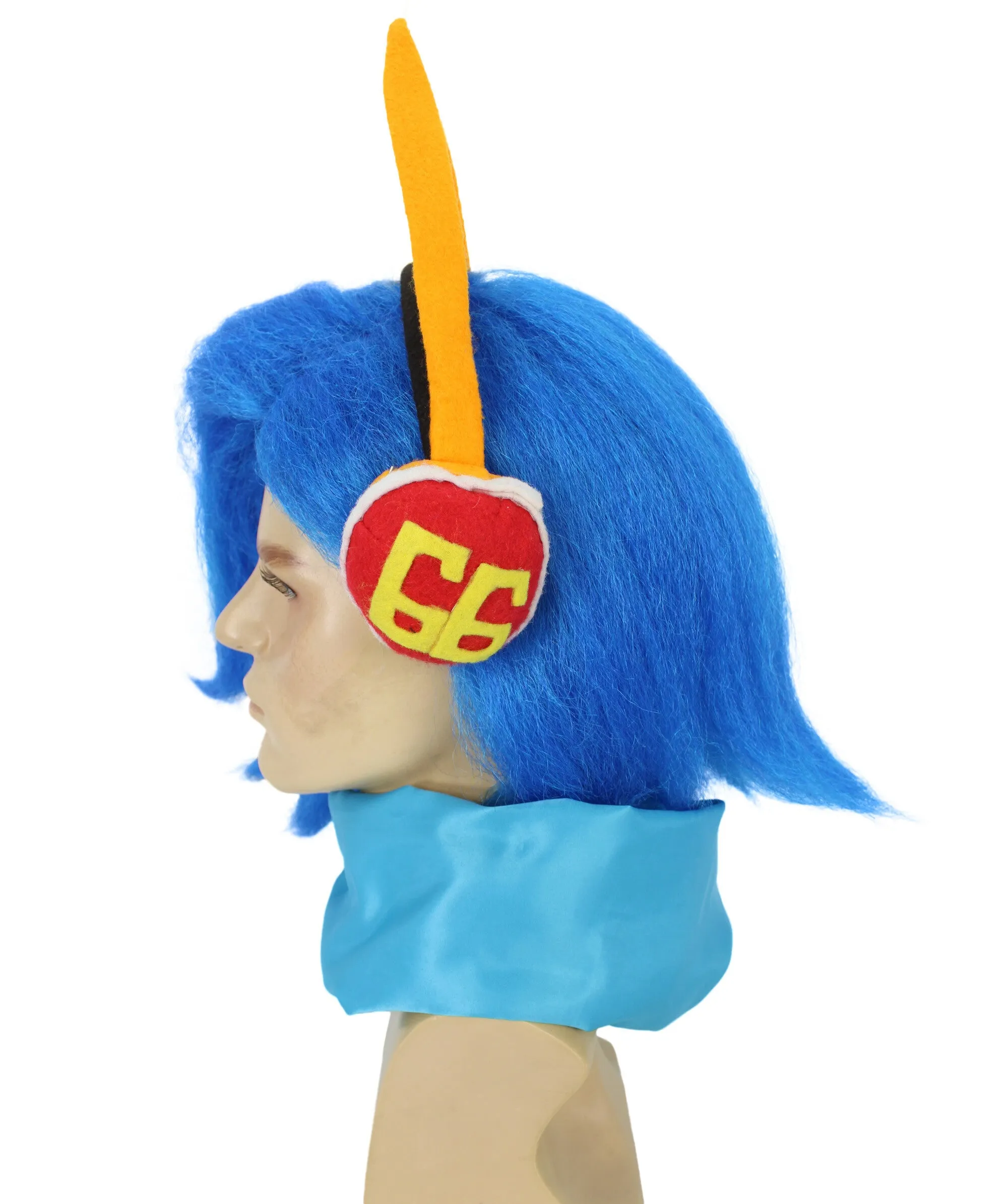 HPO Adult Men's Japanese Manga Blue Prince Wig| Perfect for Halloween| Flame-retardant Synthetic Material