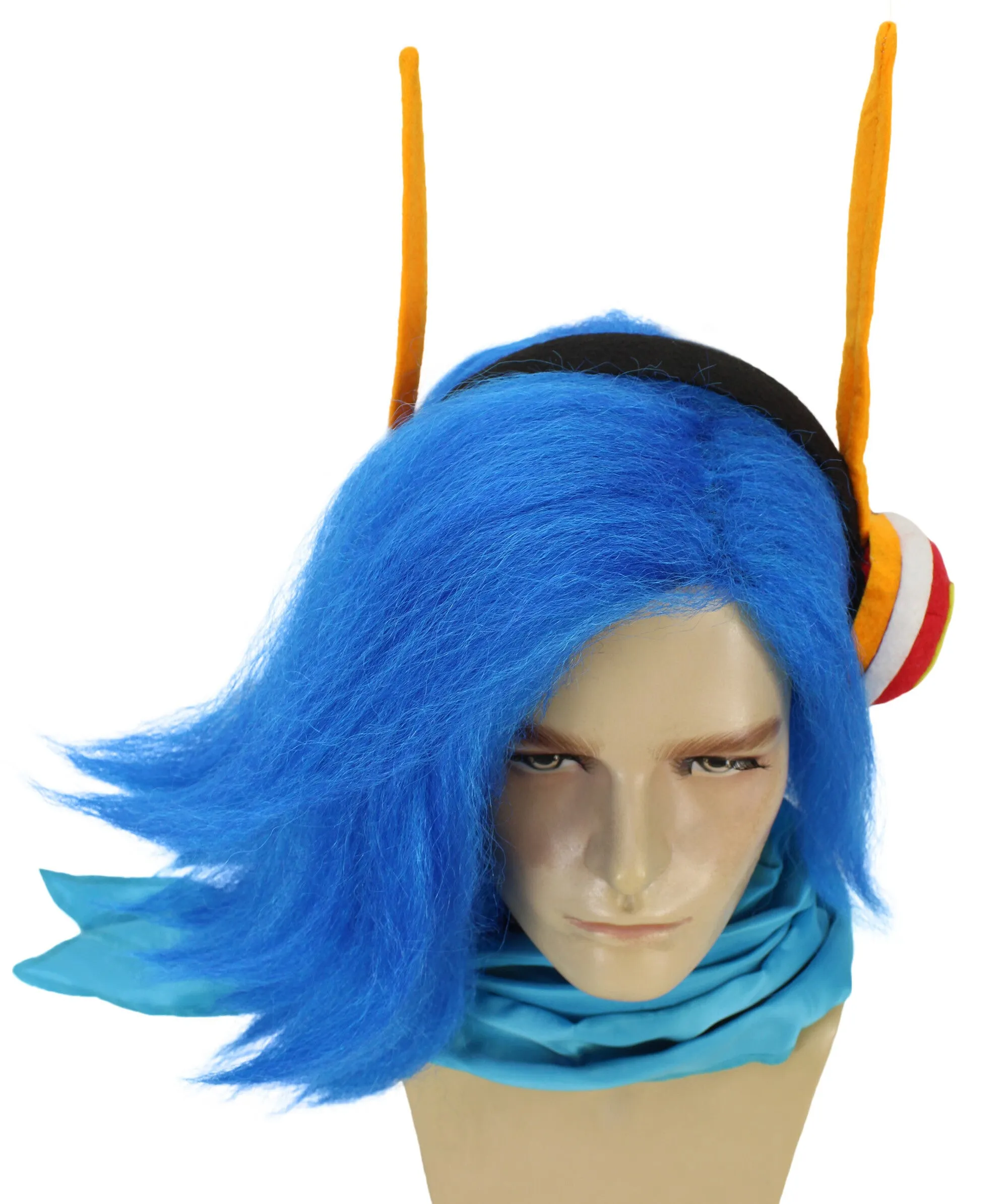 HPO Adult Men's Japanese Manga Blue Prince Wig| Perfect for Halloween| Flame-retardant Synthetic Material