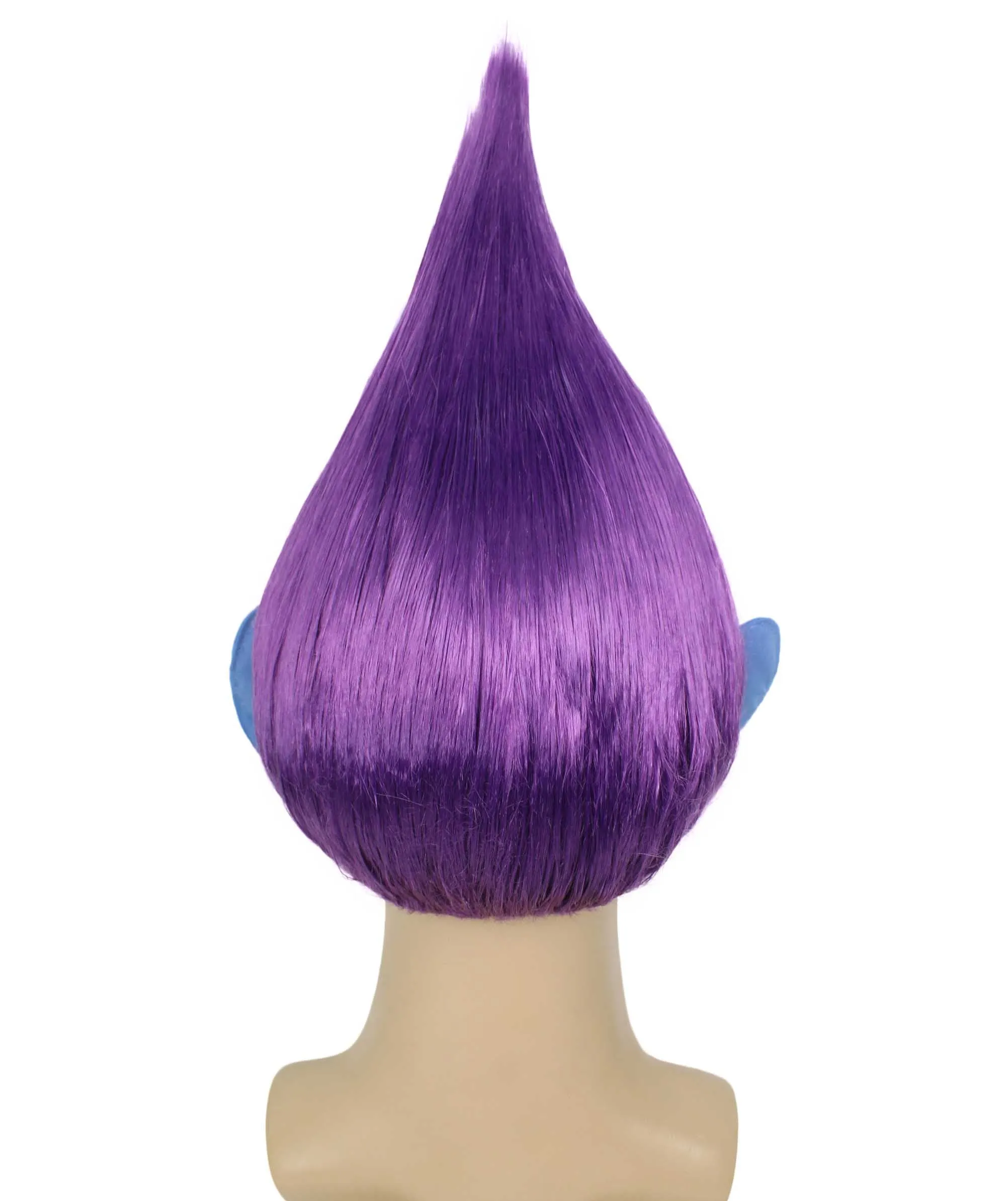 HPO Adult Men's Pointy Diamond Guy Troll Wig with Blue Ears | Multiple Color Options