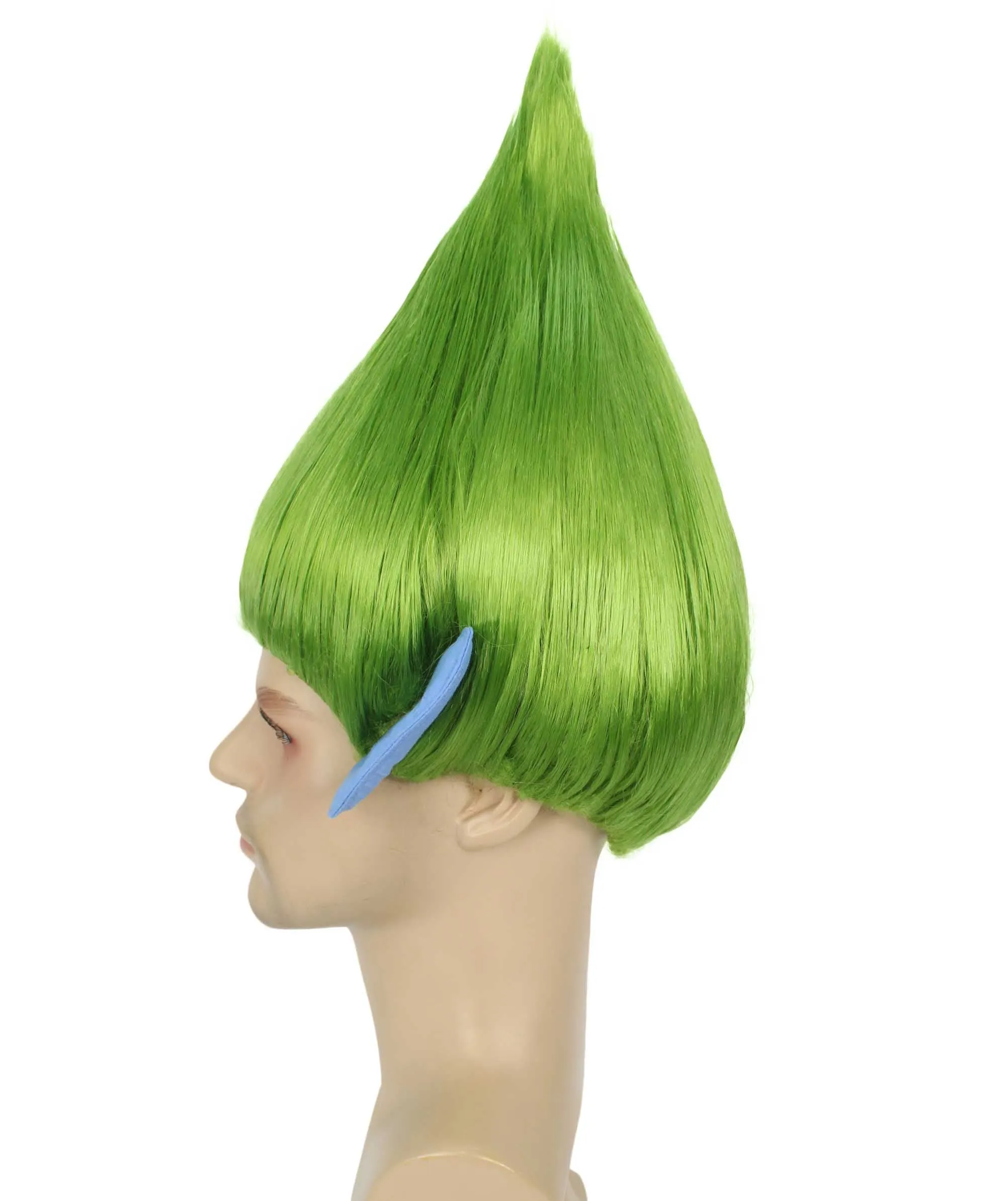 HPO Adult Men's Pointy Diamond Guy Troll Wig with Blue Ears | Multiple Color Options