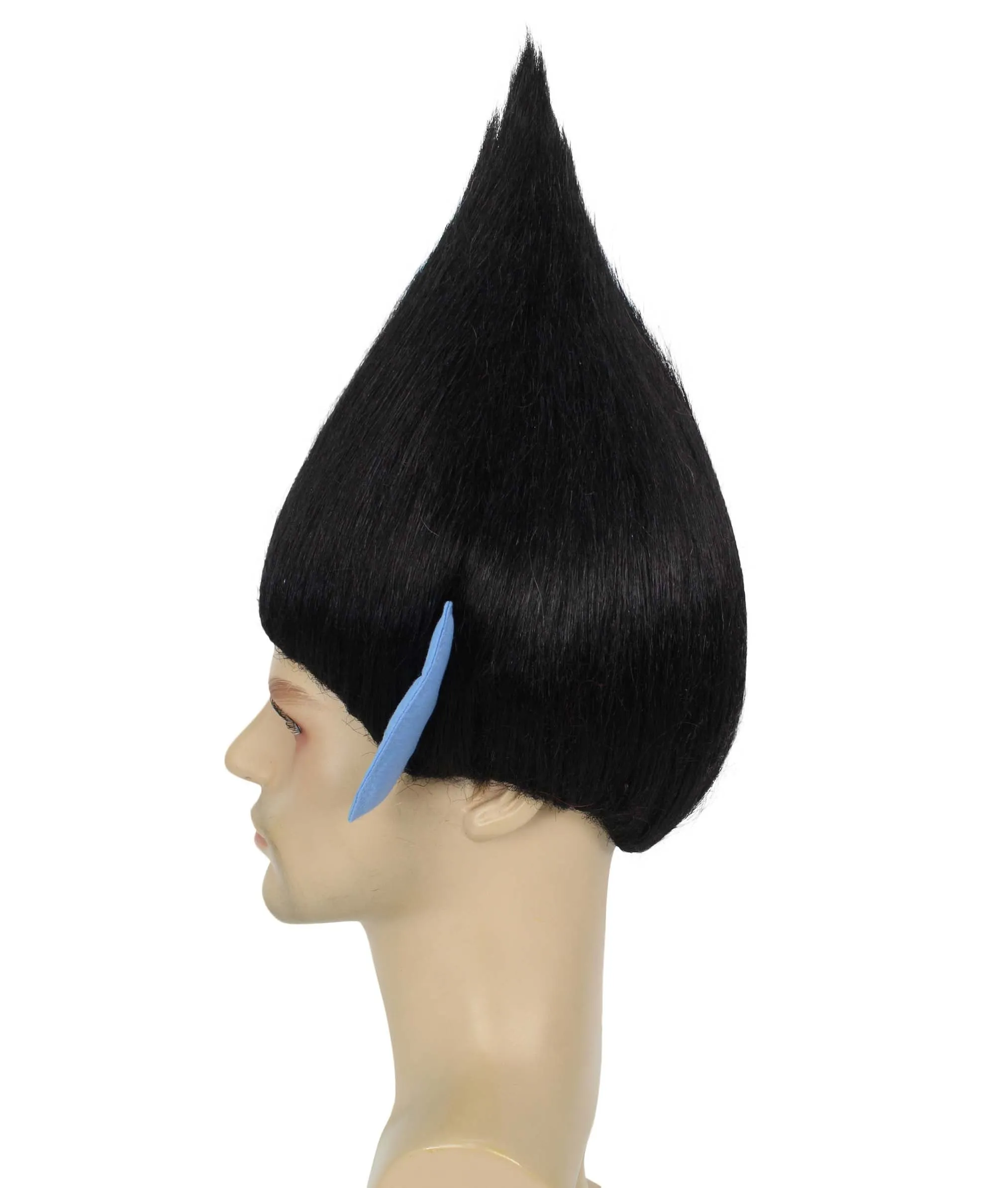 HPO Adult Men's Pointy Diamond Guy Troll Wig with Blue Ears | Multiple Color Options