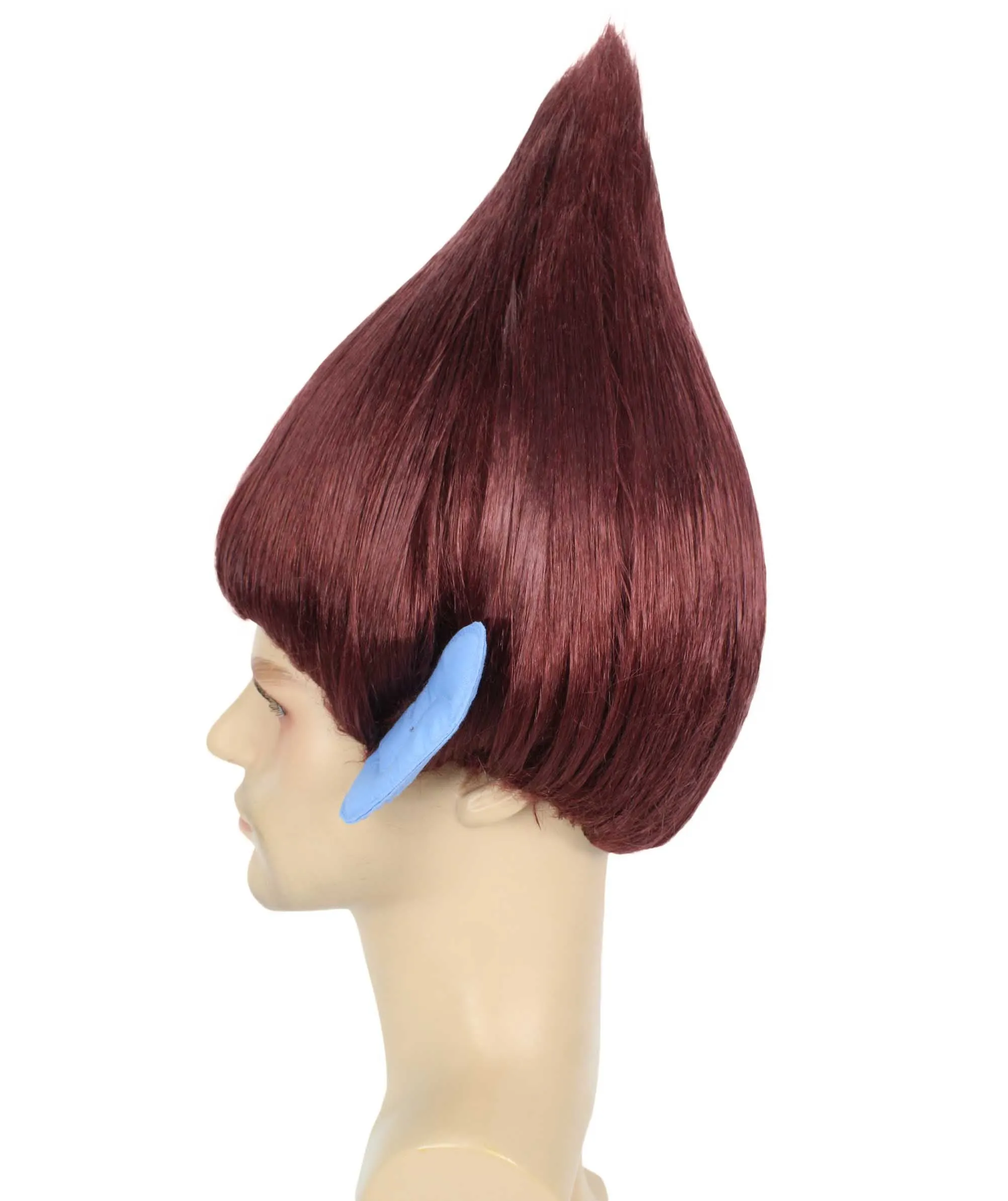 HPO Adult Men's Pointy Diamond Guy Troll Wig with Blue Ears | Multiple Color Options
