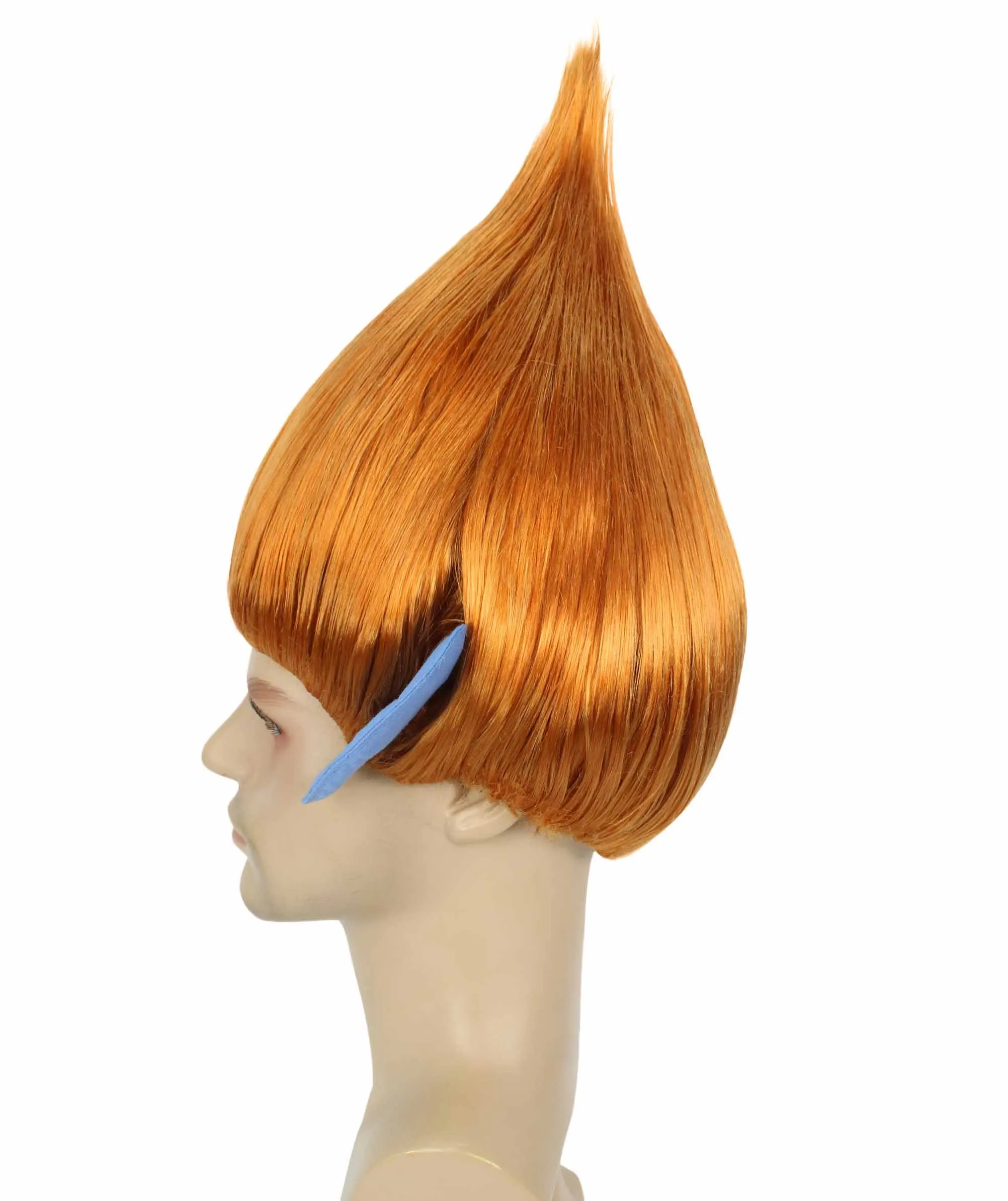 HPO Adult Men's Pointy Diamond Guy Troll Wig with Blue Ears | Multiple Color Options