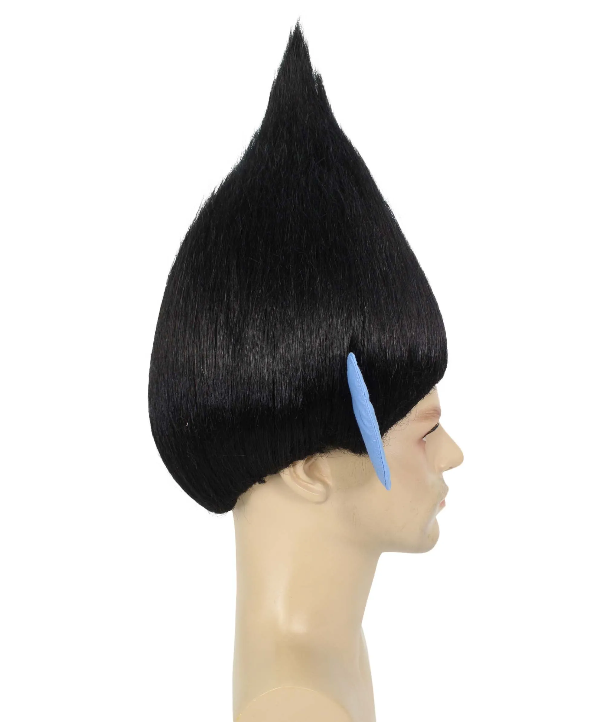 HPO Adult Men's Pointy Diamond Guy Troll Wig with Blue Ears | Multiple Color Options