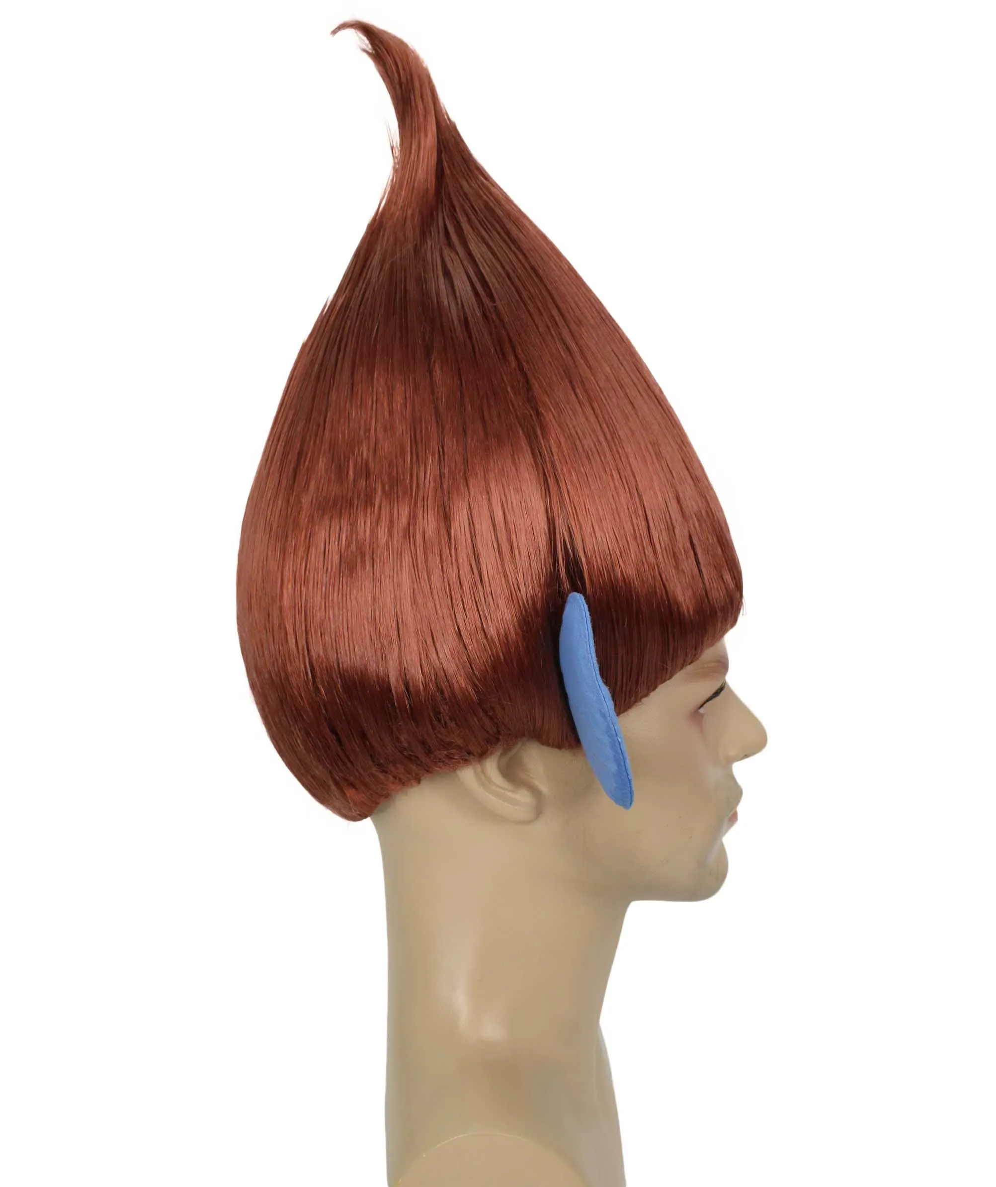 HPO Adult Men's Pointy Diamond Guy Troll Wig with Blue Ears | Multiple Color Options