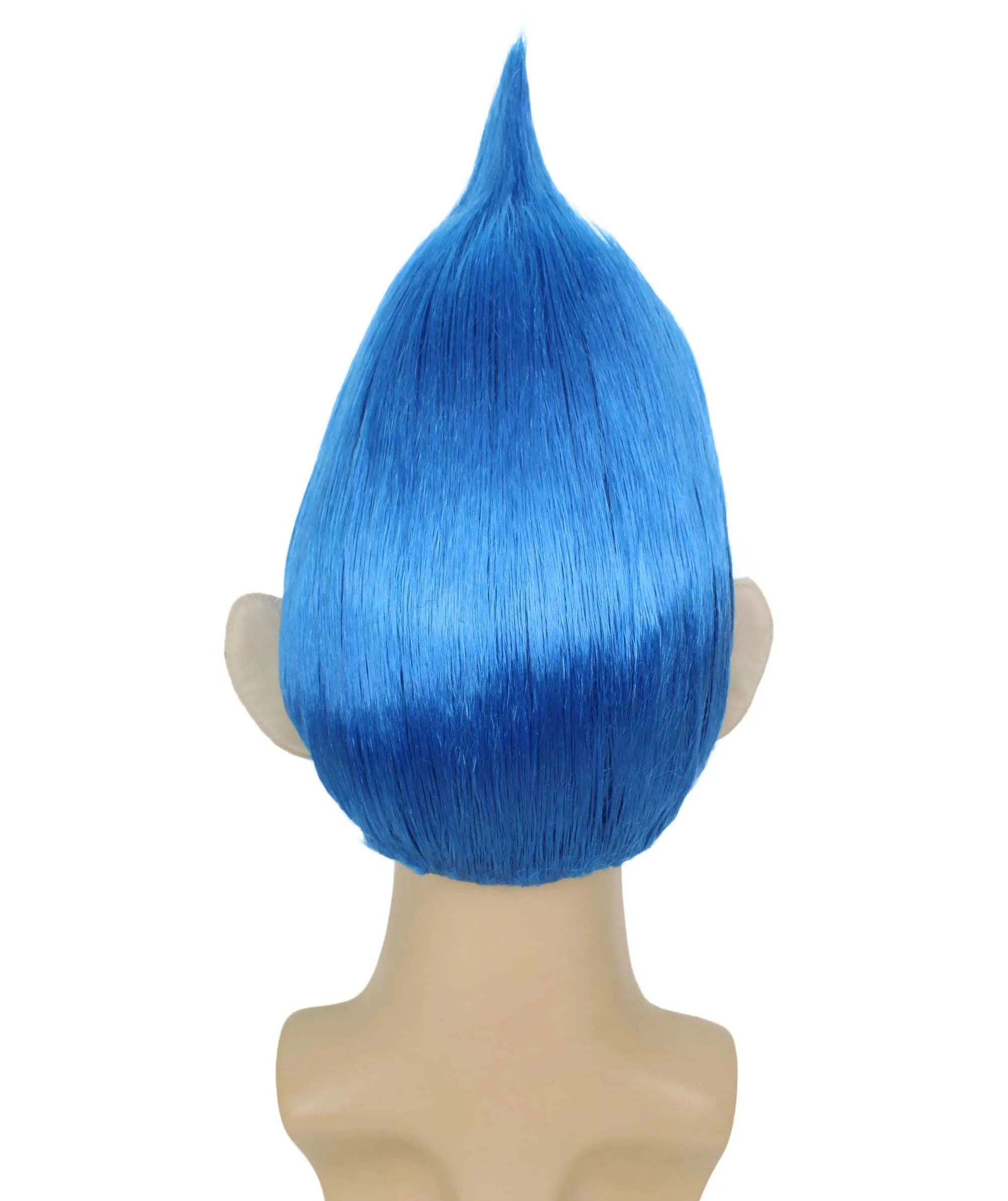HPO Adult Men's Pointy Diamond Guy Troll Wig with Blue Ears | Multiple Color Options