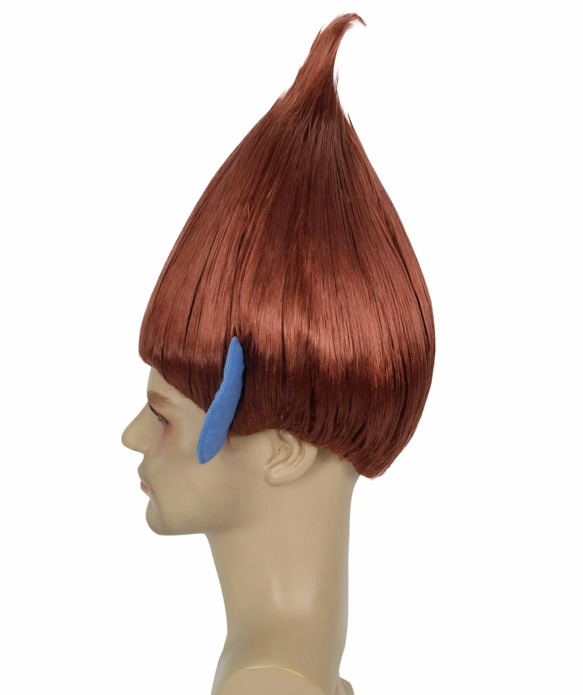 HPO Adult Men's Pointy Diamond Guy Troll Wig with Blue Ears | Multiple Color Options