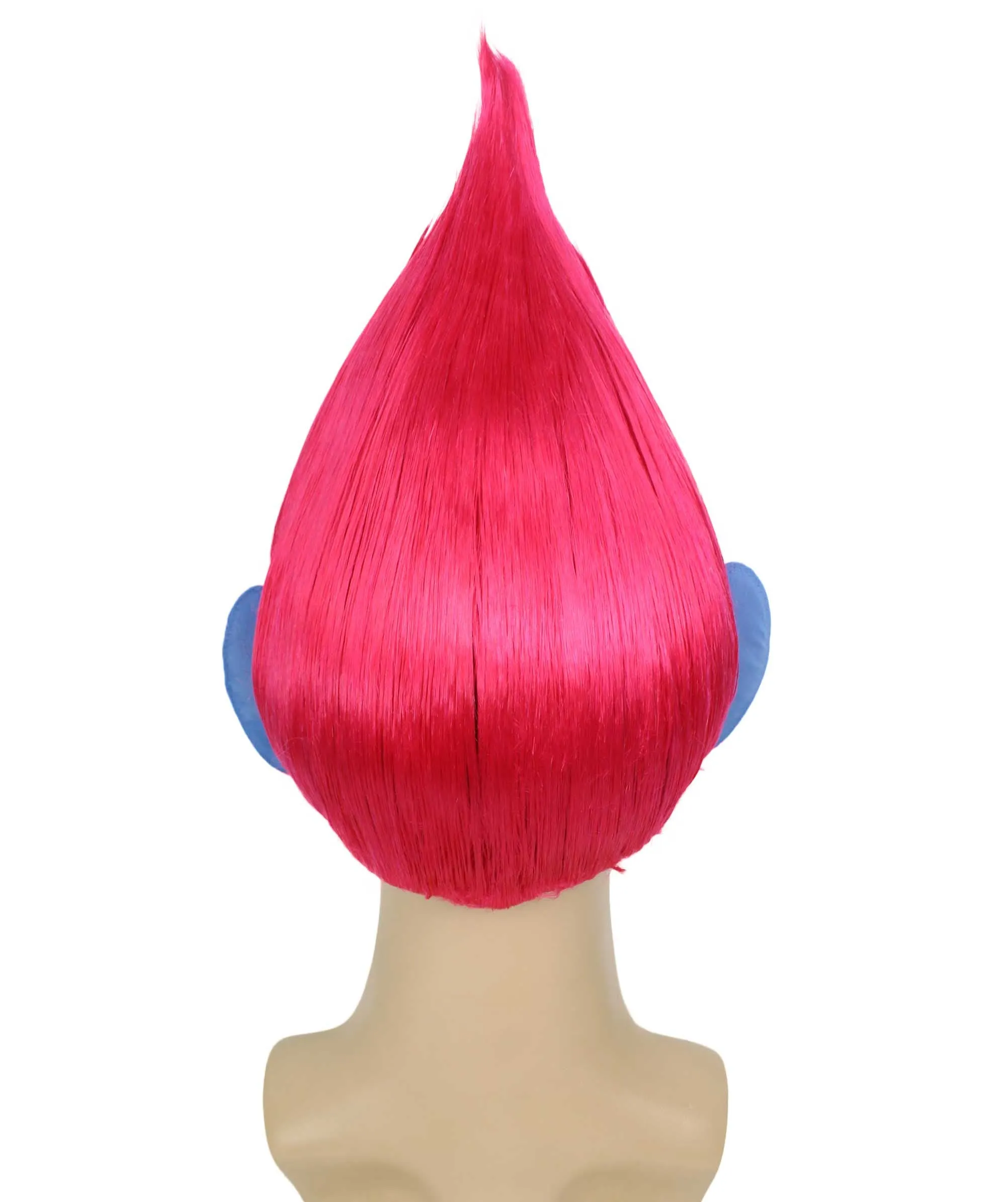 HPO Adult Men's Pointy Diamond Guy Troll Wig with Blue Ears | Multiple Color Options