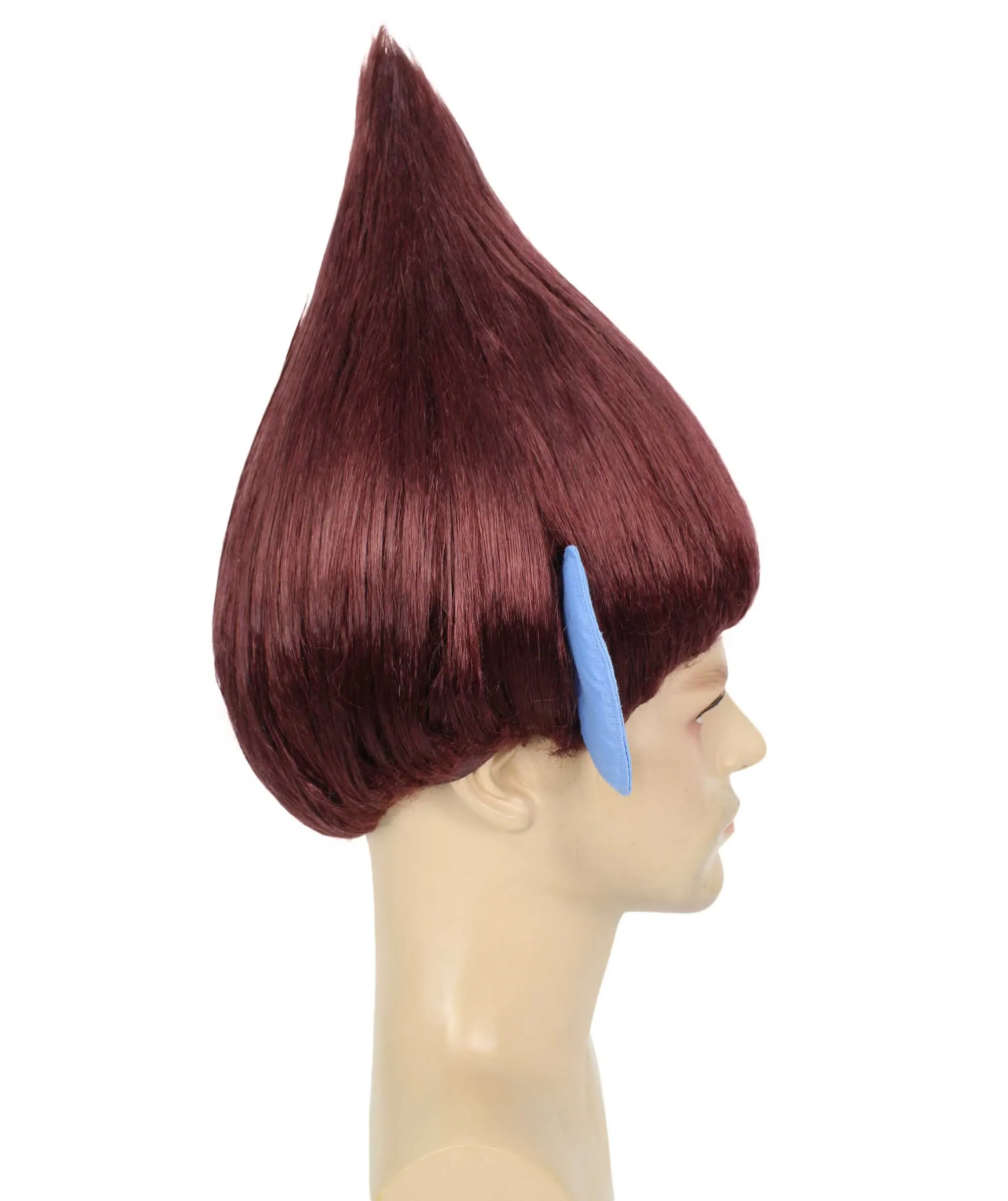 HPO Adult Men's Pointy Diamond Guy Troll Wig with Blue Ears | Multiple Color Options
